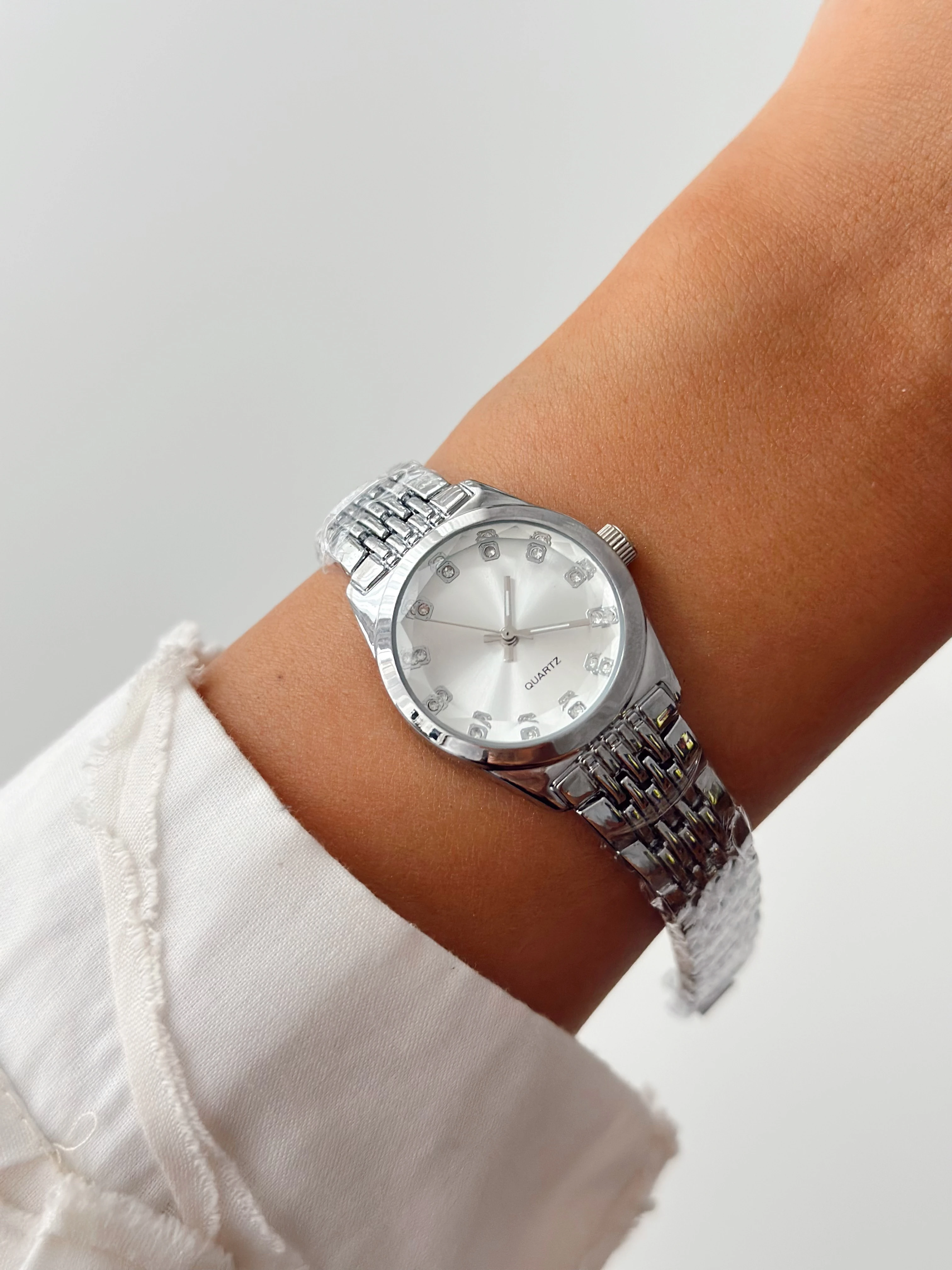 London Rodyum Beyaz Saat