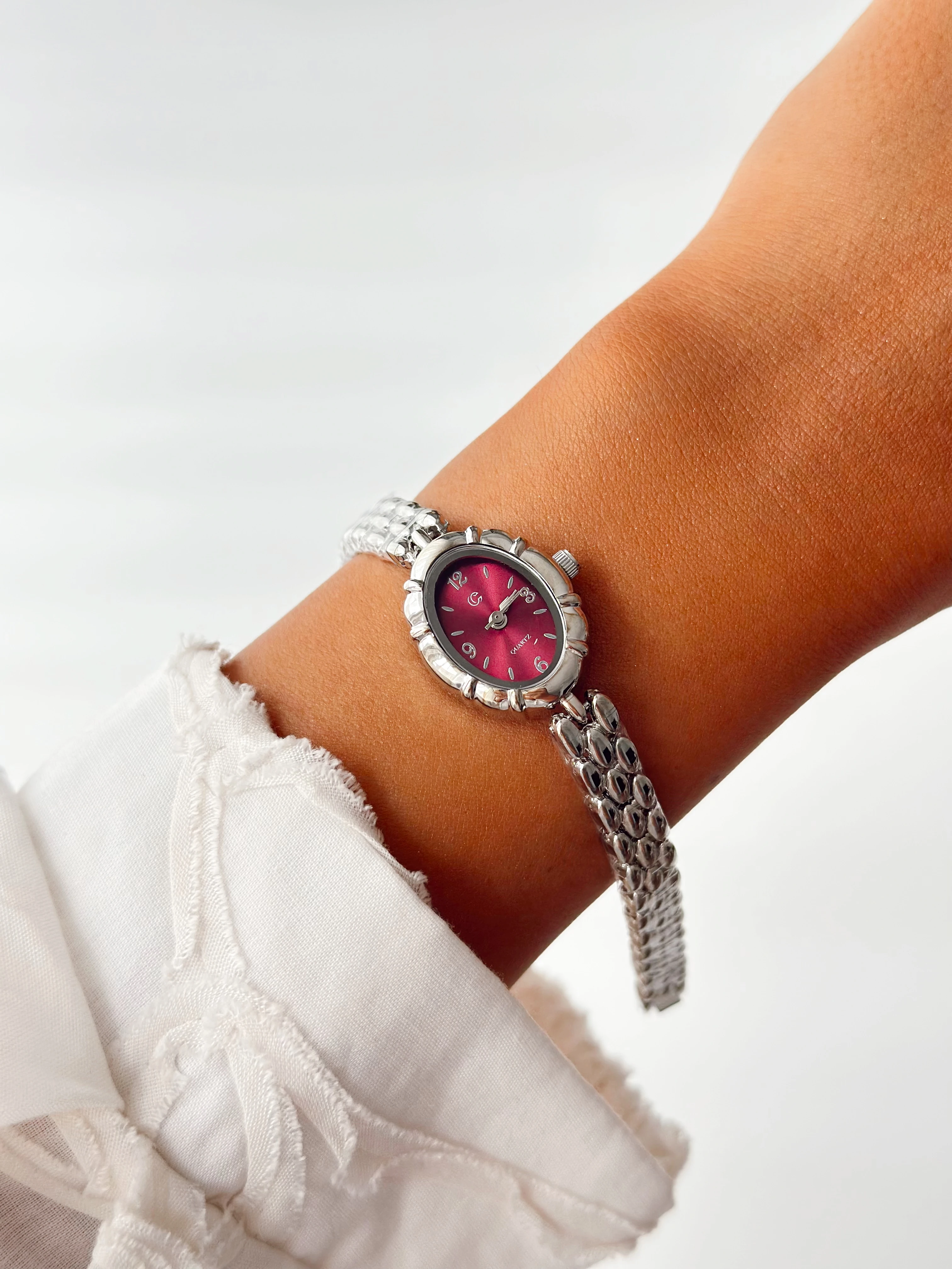 Marquret Rodyum Bordo Saat