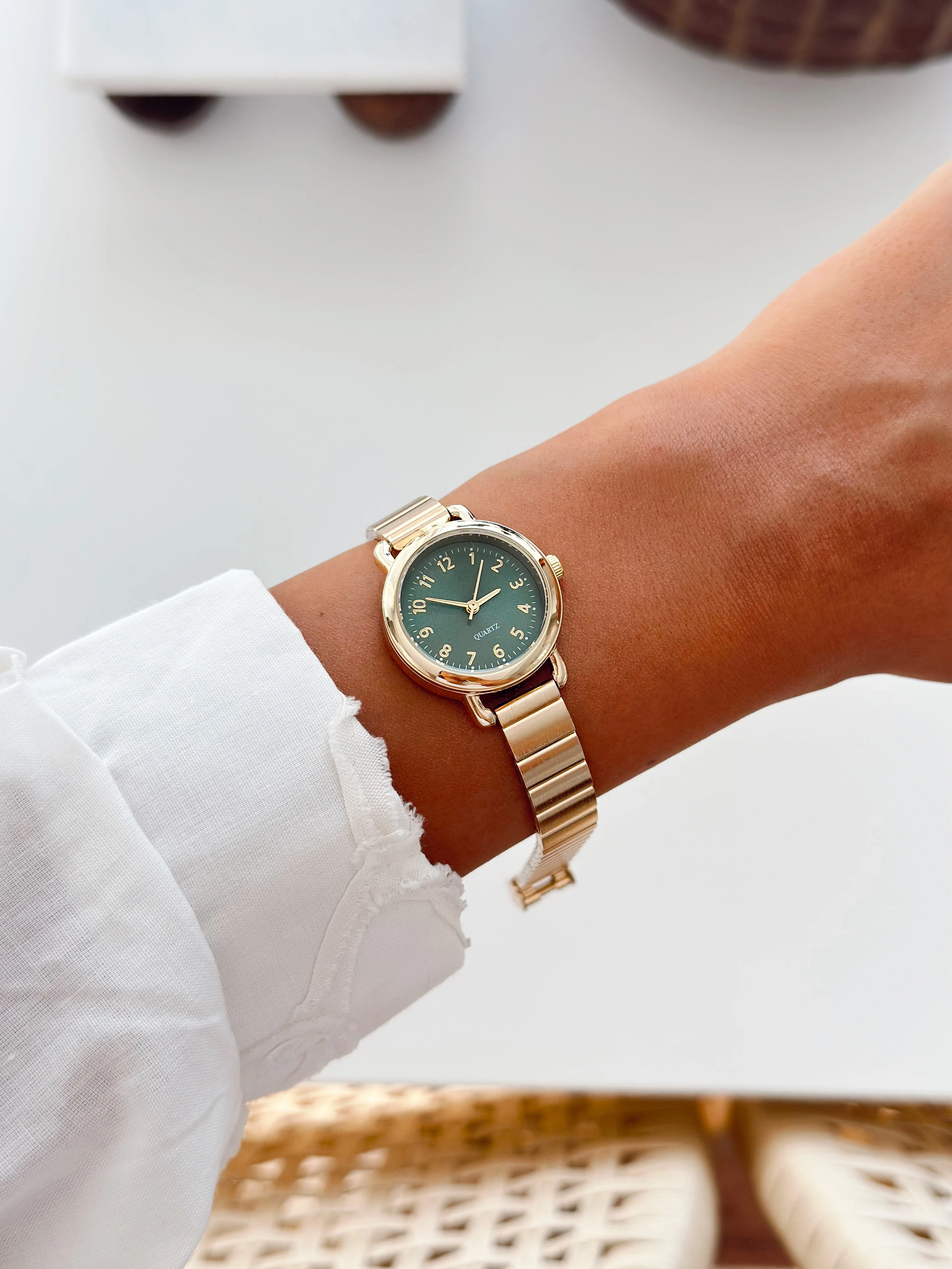 Artista Gold Yeşil Saat