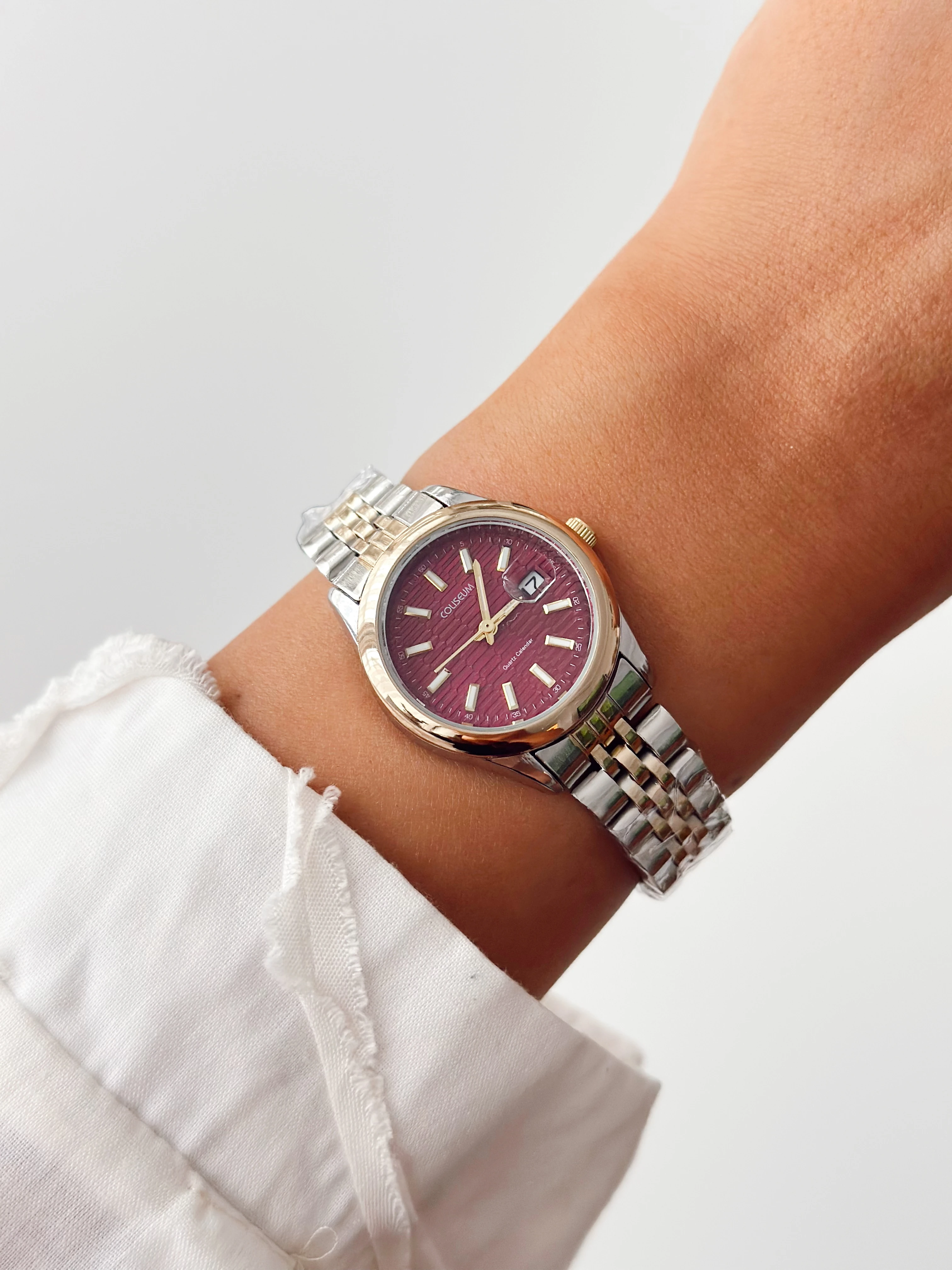 Riad Rodyum Gold Bordo Saat