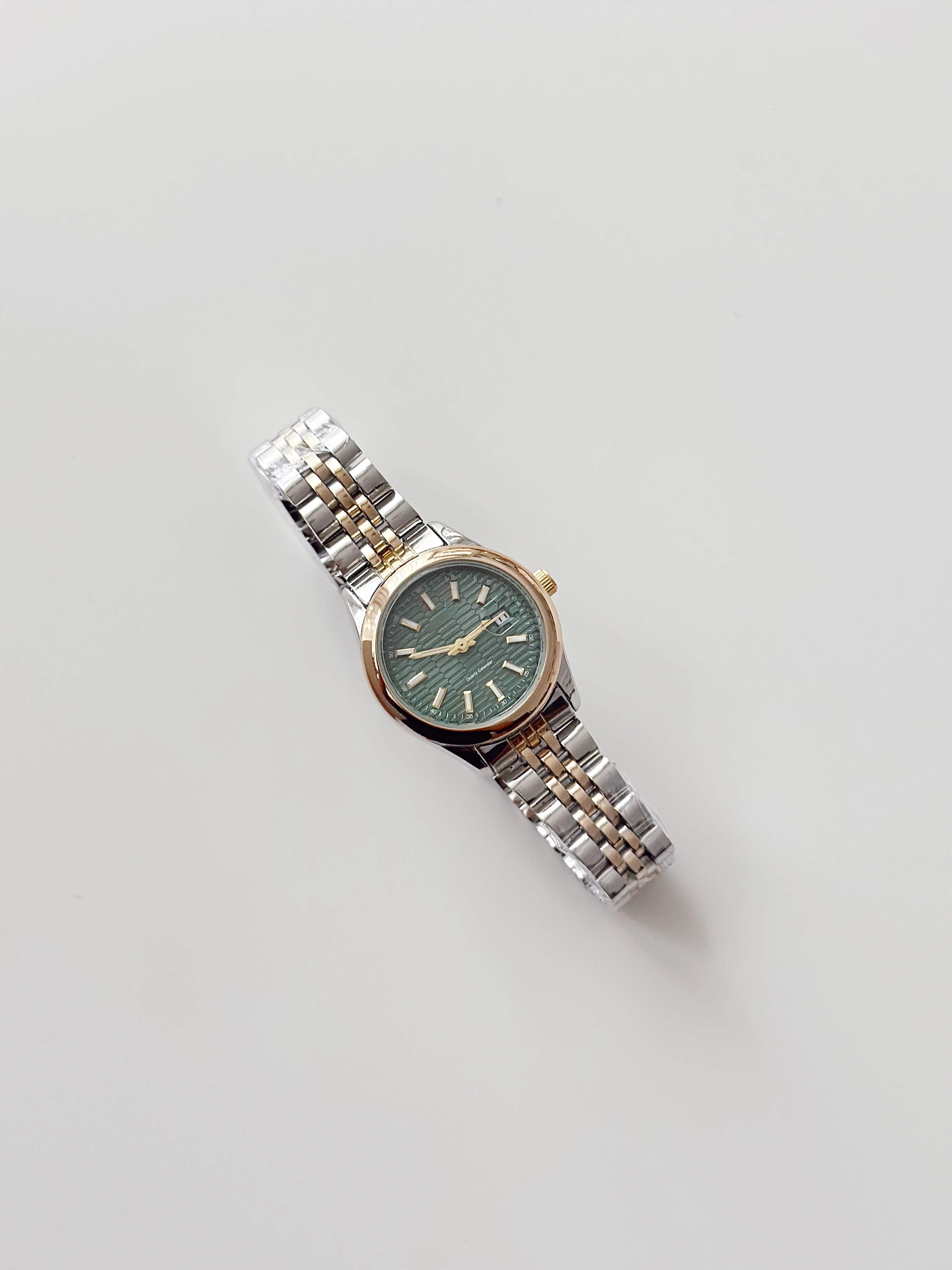 Riad Rodyum Gold Yeşil Saat