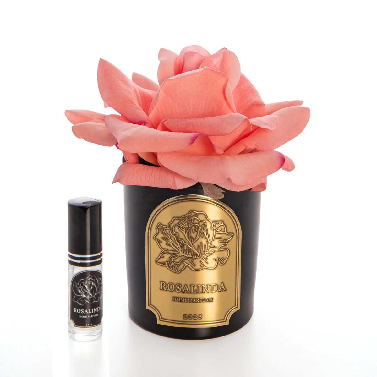 ROSALINDA SİYAH CAM GOLD TEK GÜL - Mercan