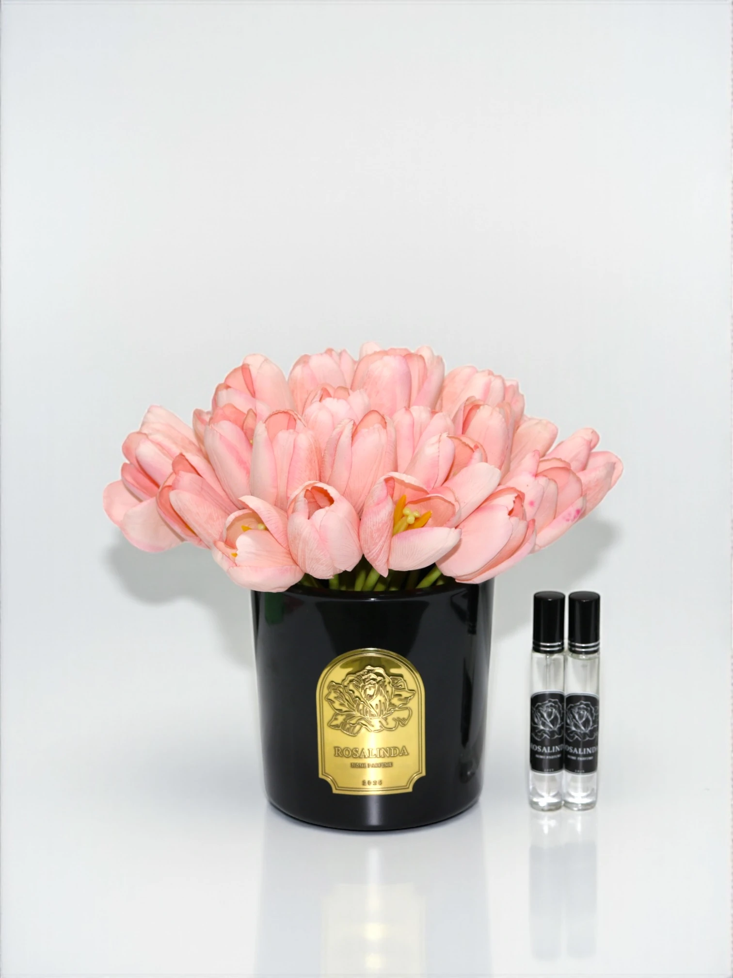 GOLD SİYAH CAM LALE - Pembe