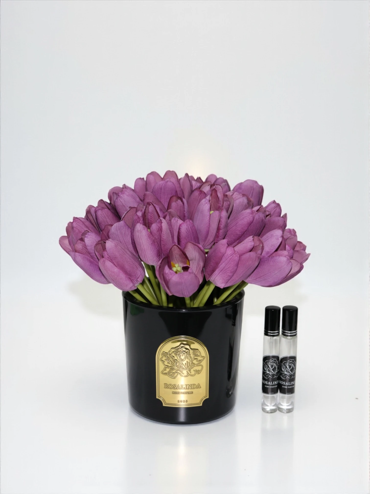 GOLD SİYAH CAM LALE - Mor