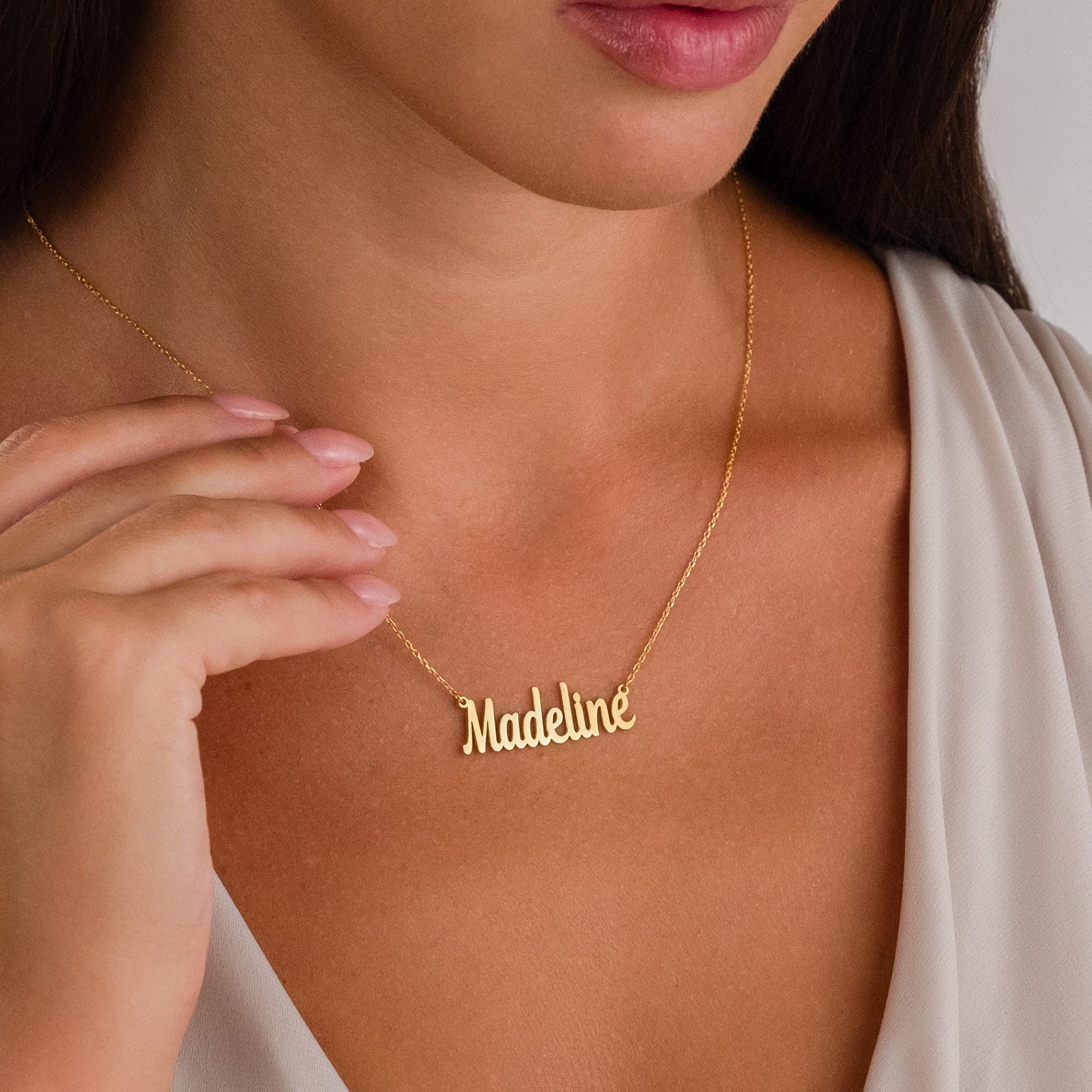 Namenkette-Trend Halskette mit handgeschriebenem Namen