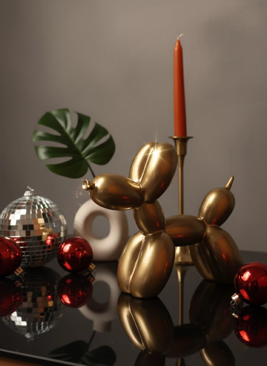 Balon Köpek Pop Art Küçük (Gold)