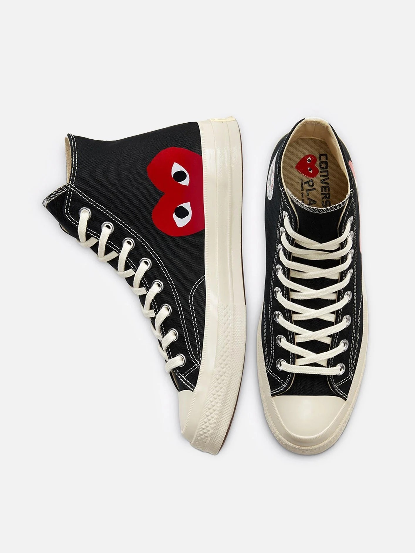 Comme des Garçons Play x Converse Chuck 70 Hi - Black SİYAH