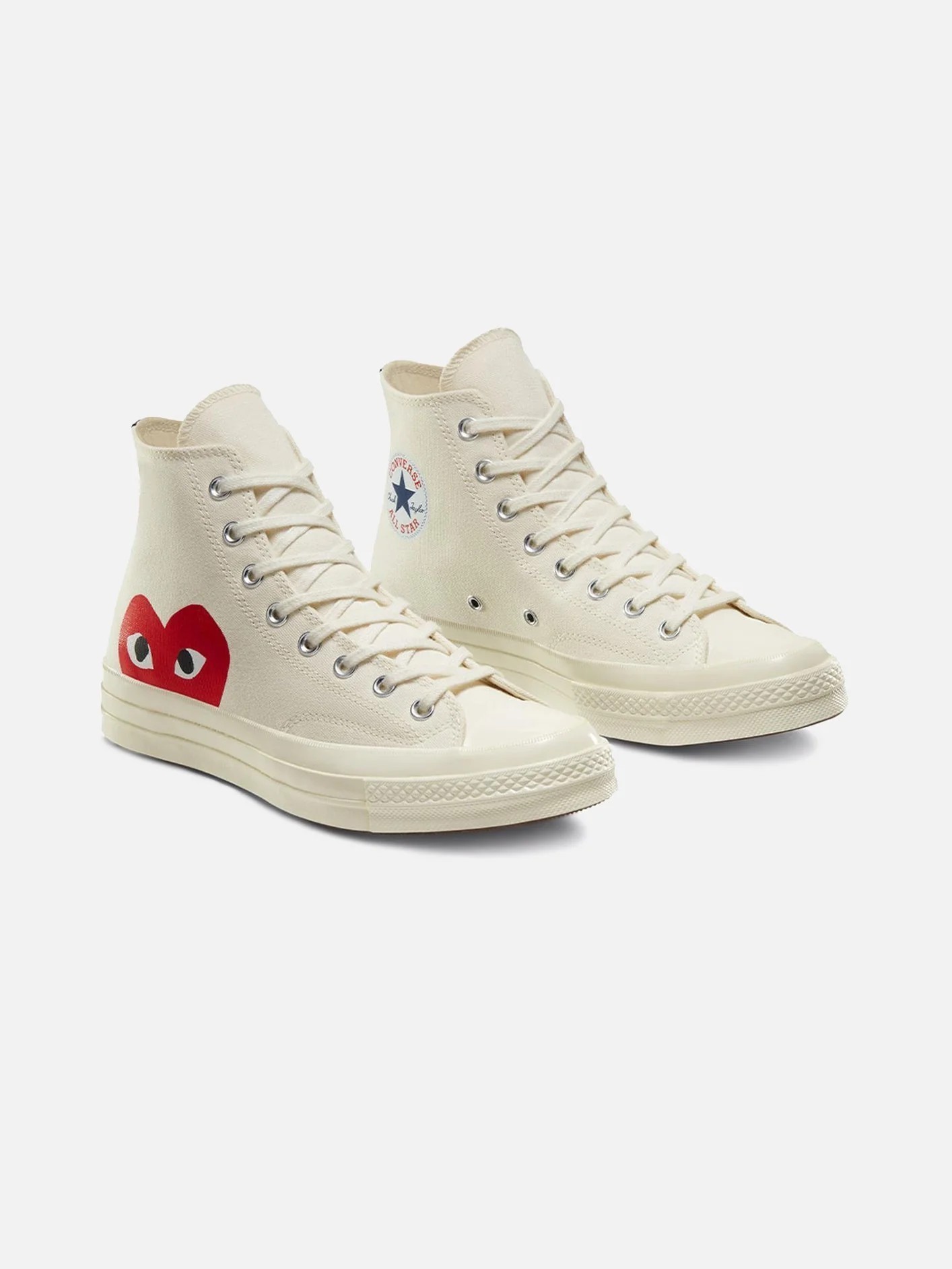 Comme des Garçons Play x Converse Chuck 70 Hi - White KREM