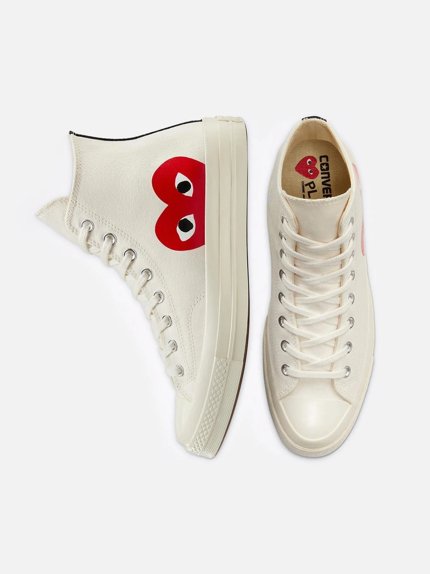 Comme des Garçons Play x Converse Chuck 70 Hi - White KREM