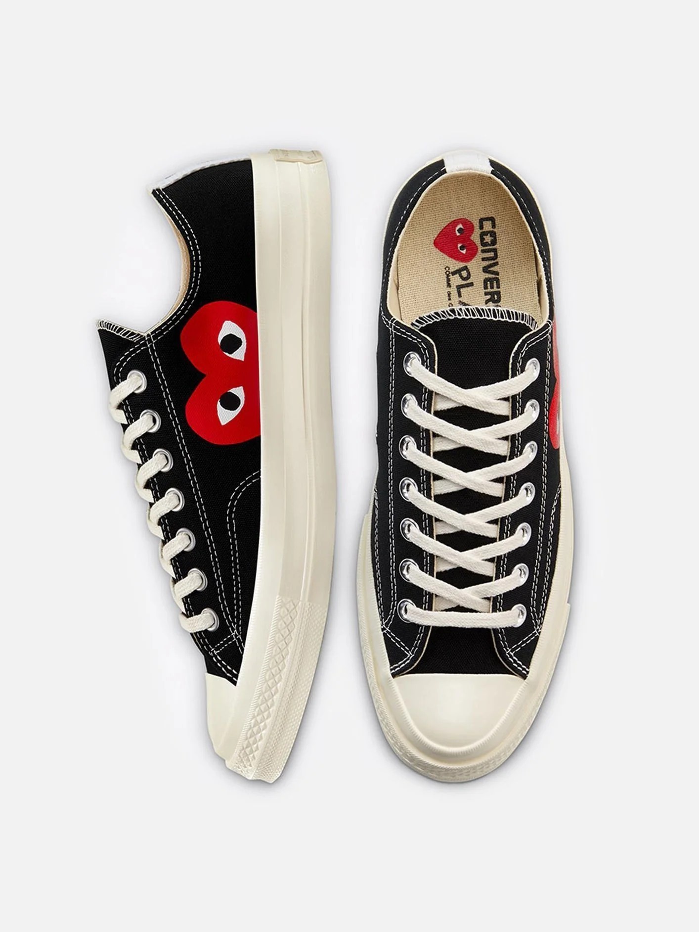 Comme des Garçons Play x Converse Chuck 70 Low - Black SİYAH