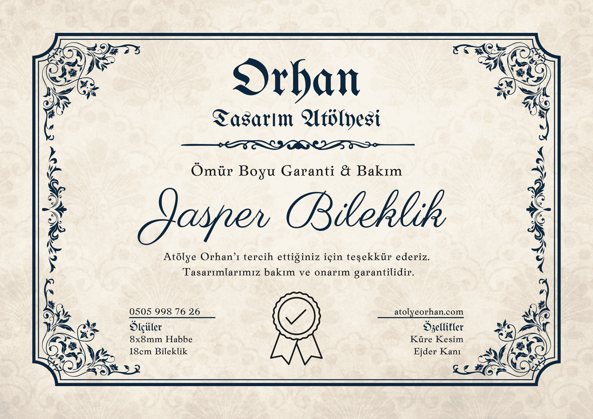 Ejder Kanı Jasper Bileklik H&L Model 