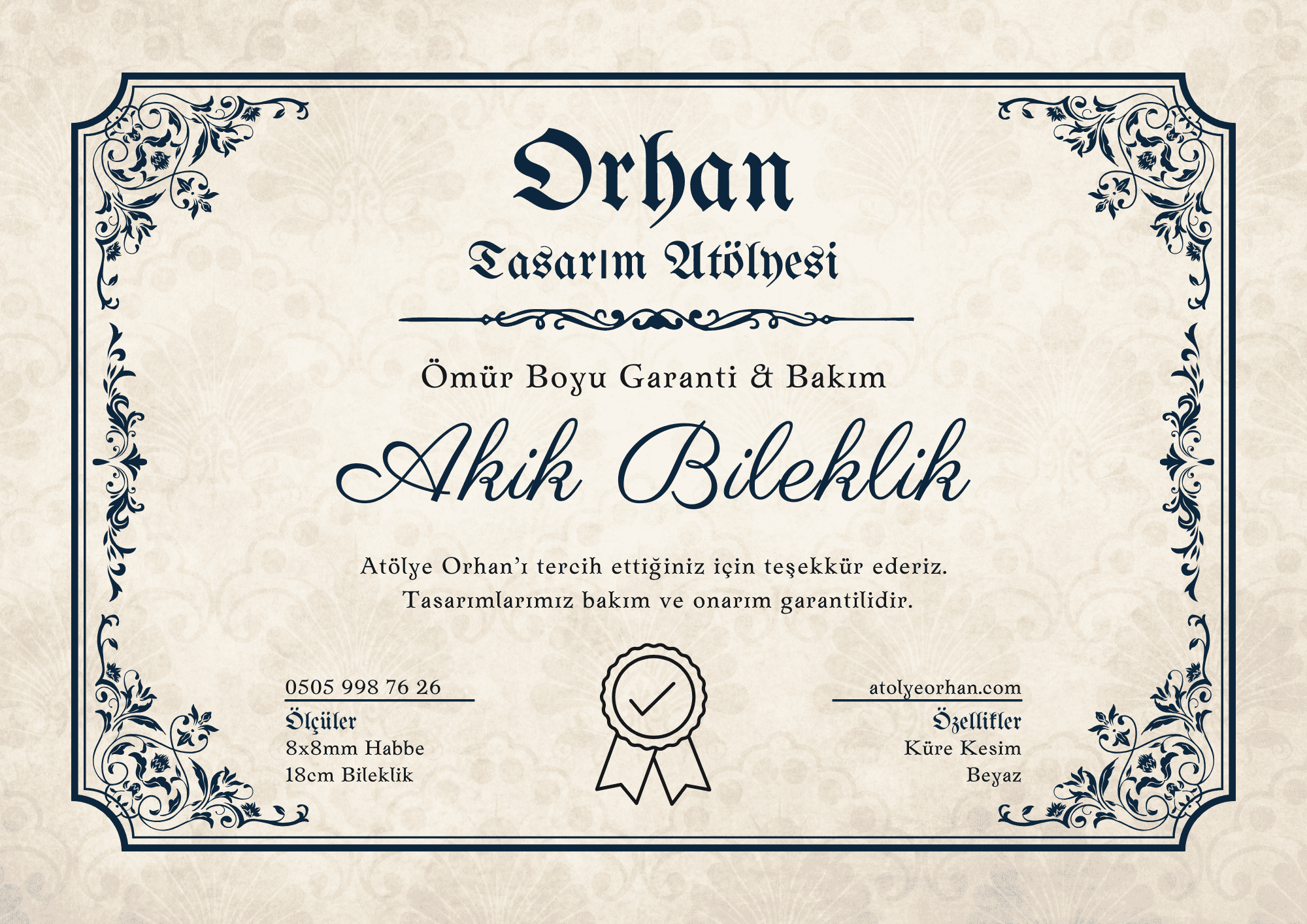 Beyaz Akik Bileklik H&L Model - Faset Kesim