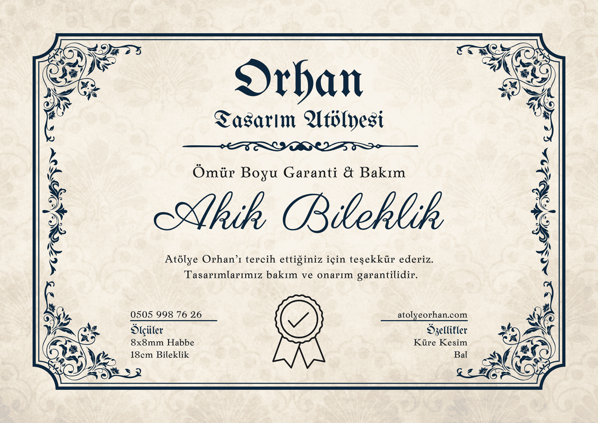 Bal Akik Bileklik H&L Model - Faset Kesim