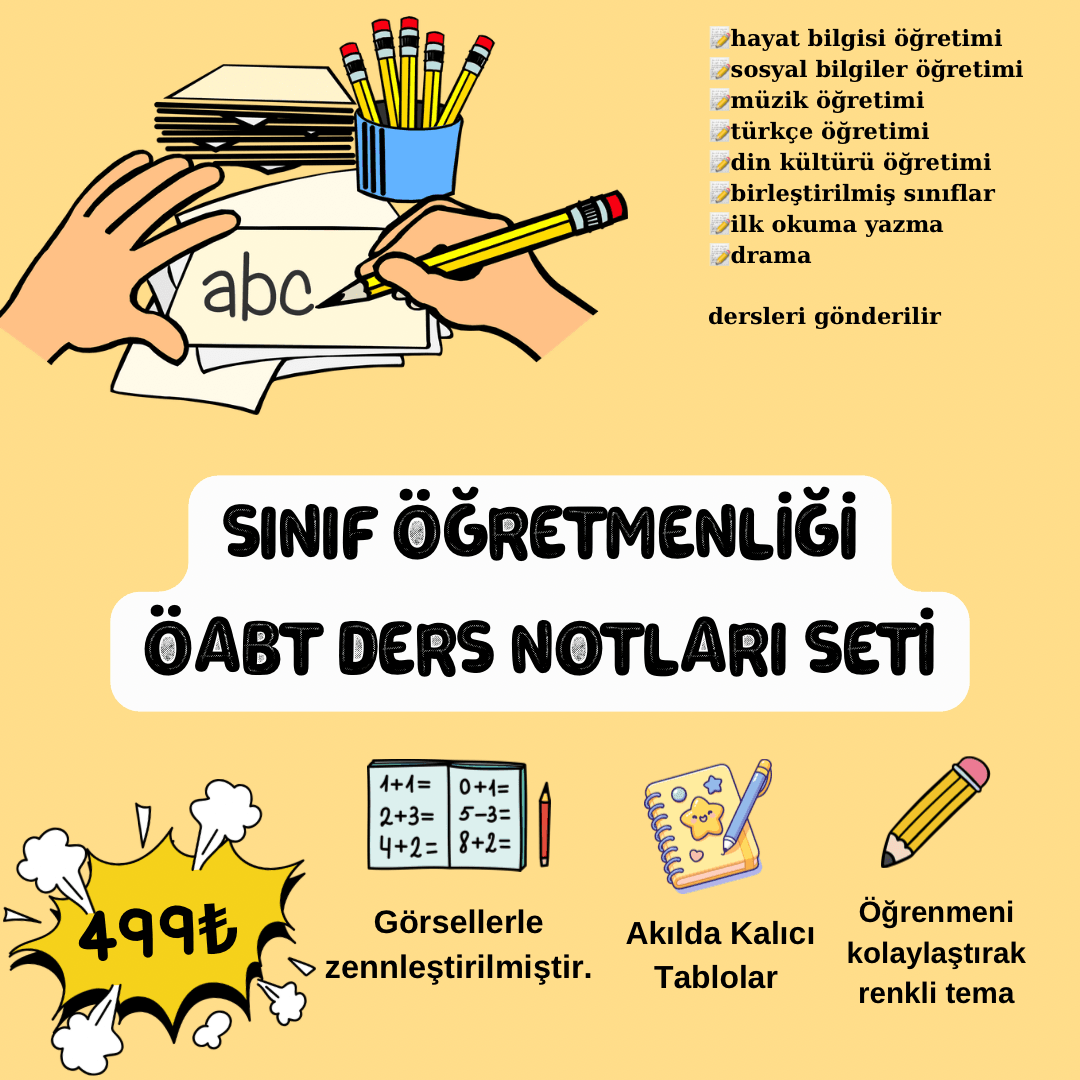 Sınıf Öğretmenliği Öabt Ders Notları Set