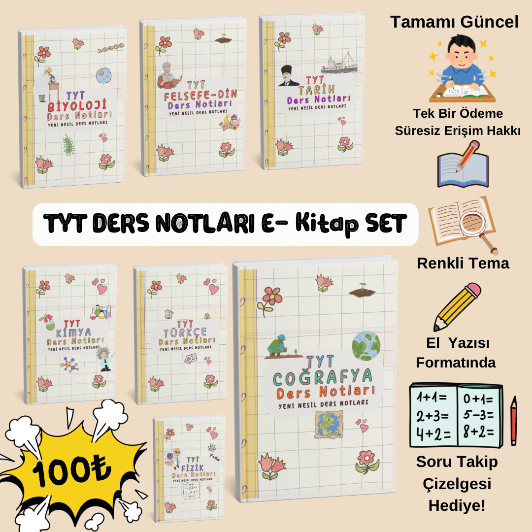 TYT DERS NOTLARI SET