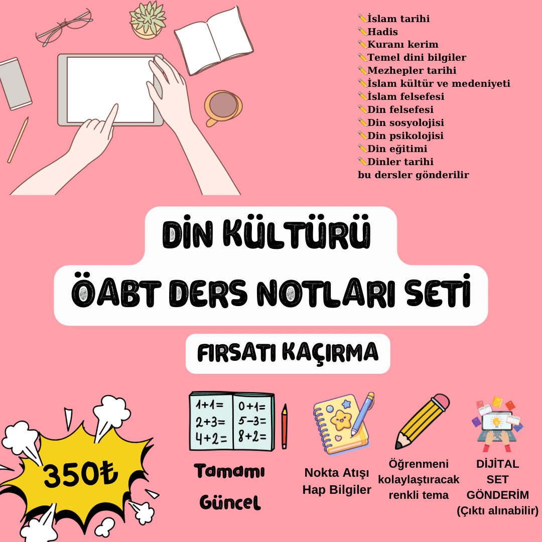 ÖABT Din Kültürü Ahlak Bilgisi ÖABT DERS NOTLARI