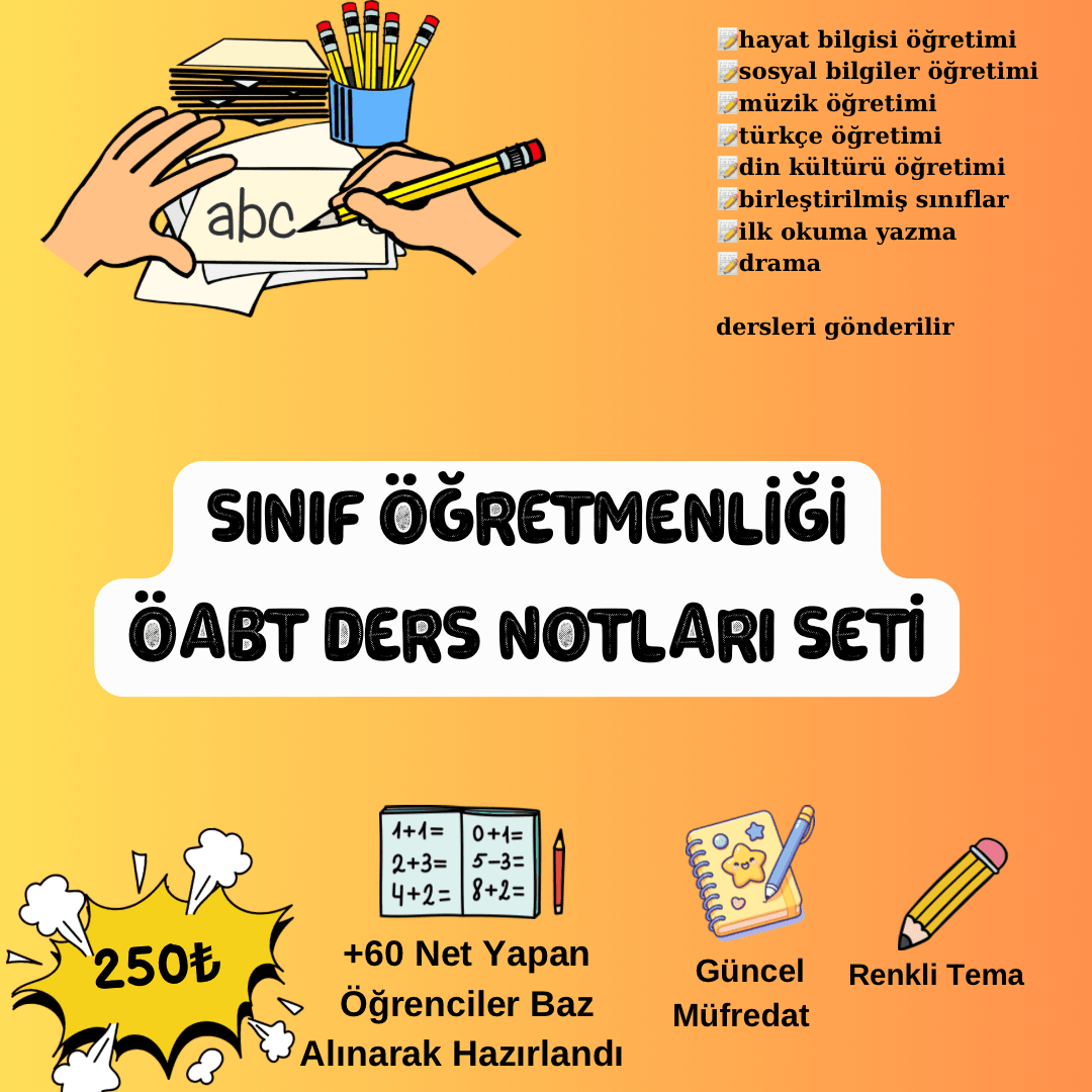 Sınıf Öğretmenliği Öabt Ders Notları Set