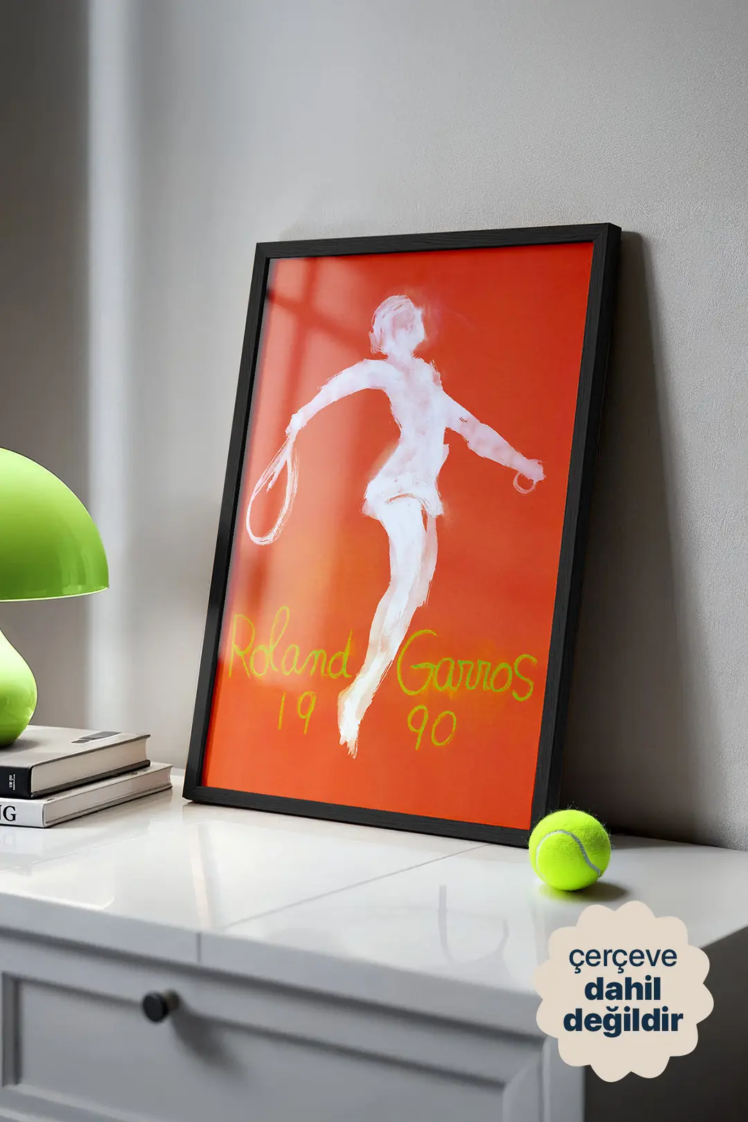 Roland Garros 1990 - Toprak Kortun Ruhu Tenis Posteri (Çerçevesiz)