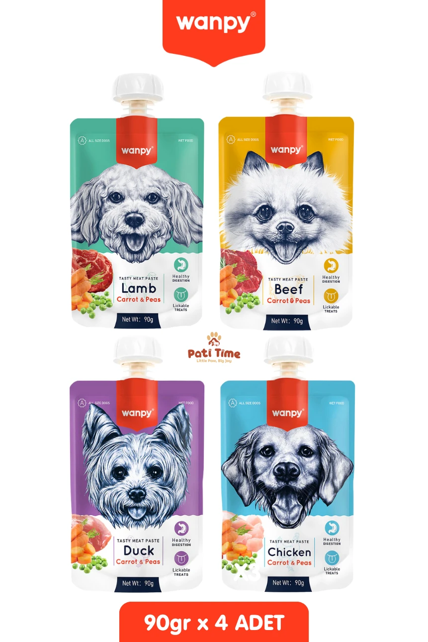 Kolajenli Somonlu Az Tahıllı M/Large Yetişkin Köpek Maması Breed HypoAllergenic 3KG + 4 ADET Wanpy Ezme 90gr