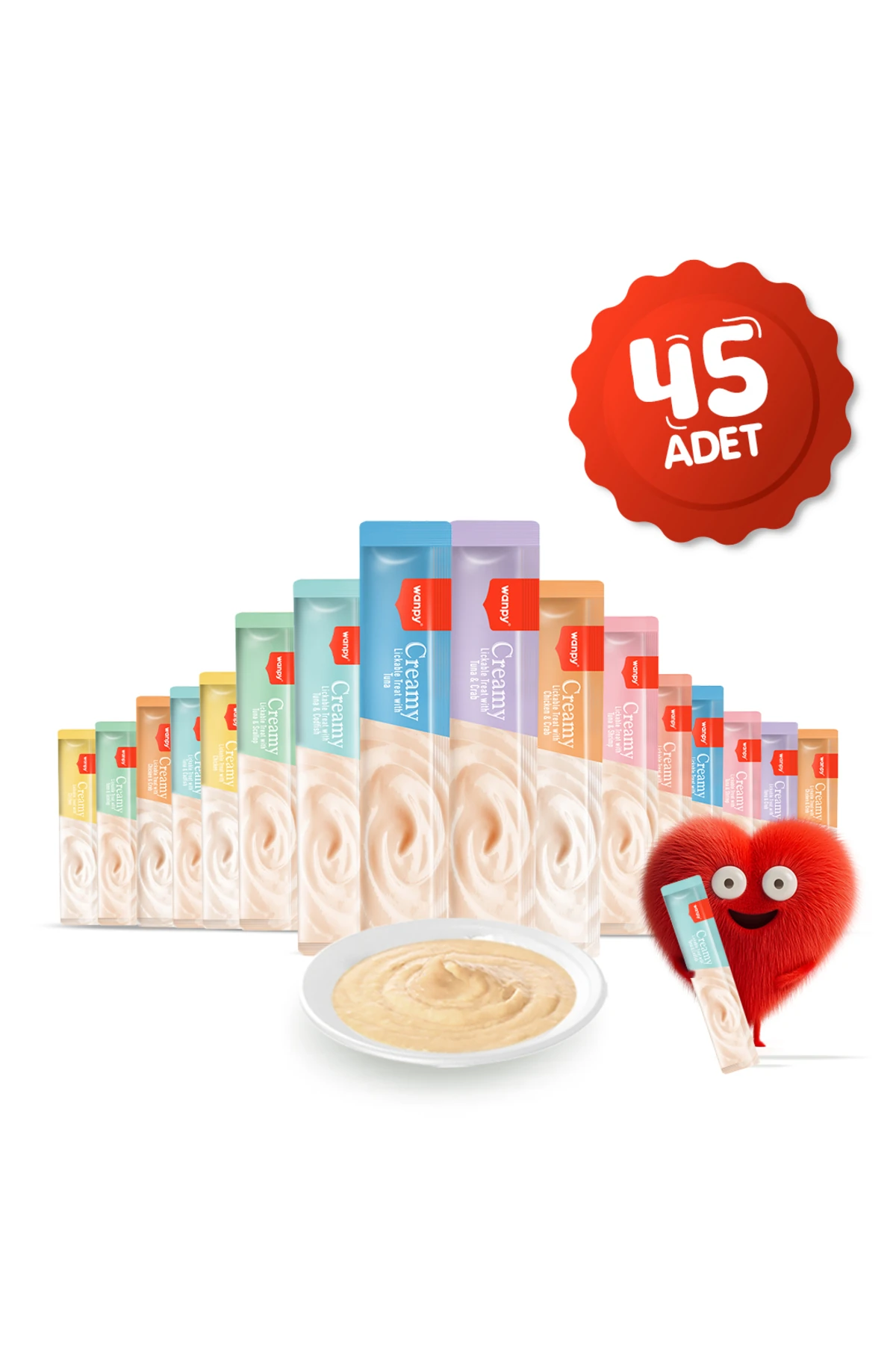 Krema Kedi Ödül Maması 14gr (45 Adet) (Karışık Çeşitli)