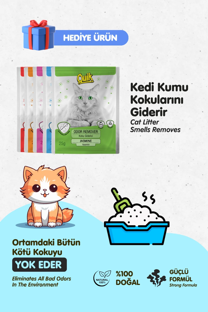 2 Adet 5LT Bebek Pudralı Bentonit Topaklaşan Kokusuz Kedi Kumu 5LT x 2 Adet