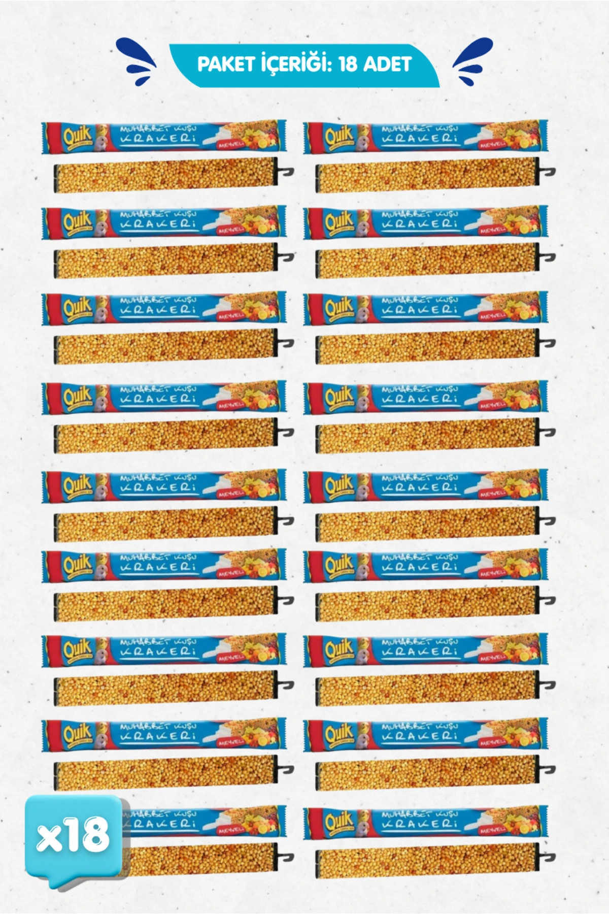 Meyveli Muhabbet Krakeri 18'li Set