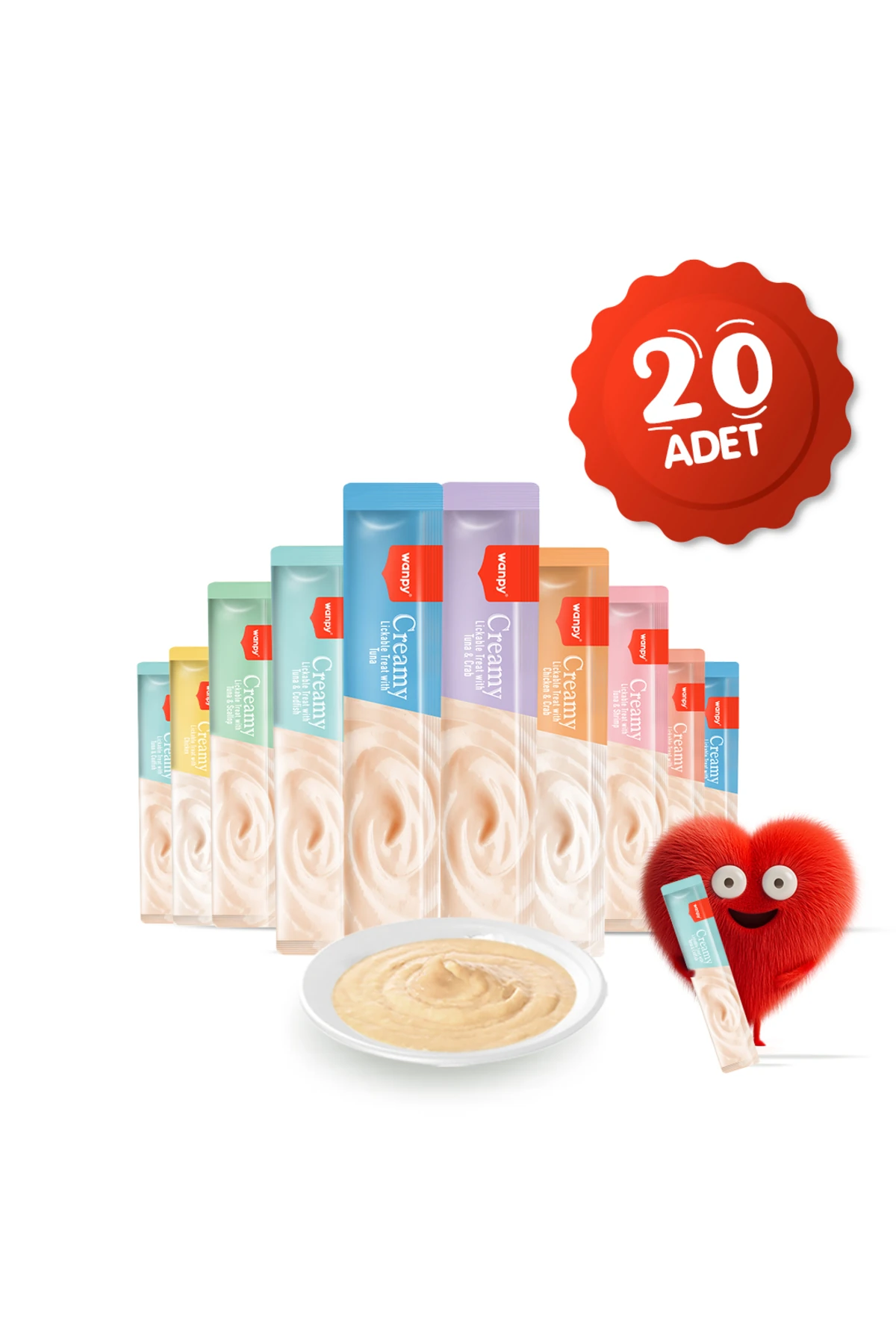 Krema Kedi Ödül Maması 14gr (20 Adet) (Karışık Çeşitli)