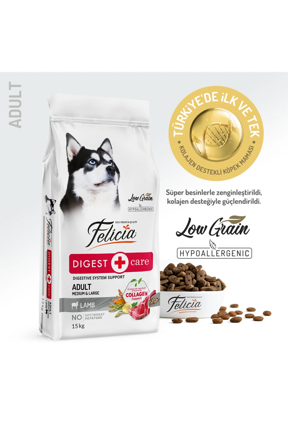 Aztahıllı Kuzulu M/large Breed Hypoallergenic Yetişkin Köpek Maması 15 Kg