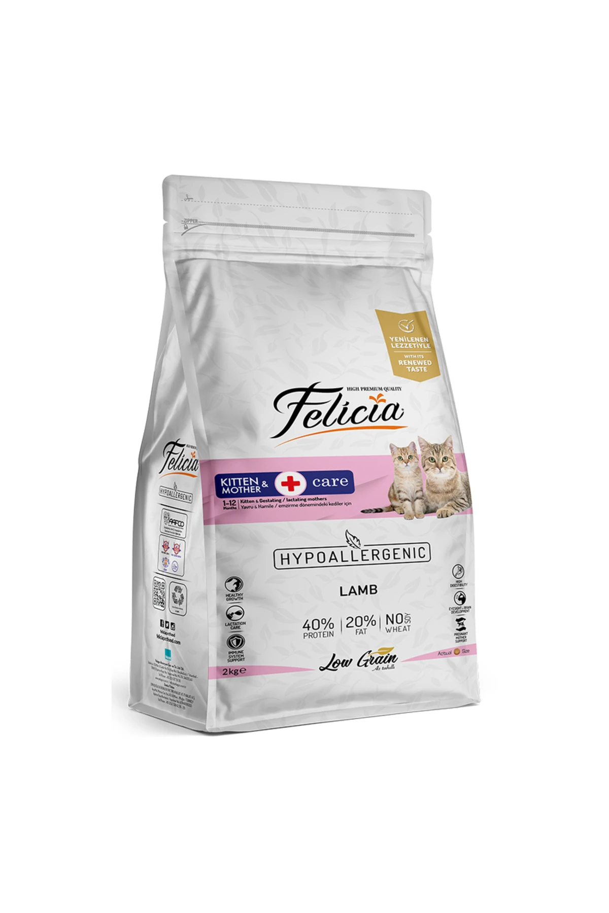 2 Kg Yavru Kuzu Etli Az Tahıllı HypoAllergenic Kedi Maması