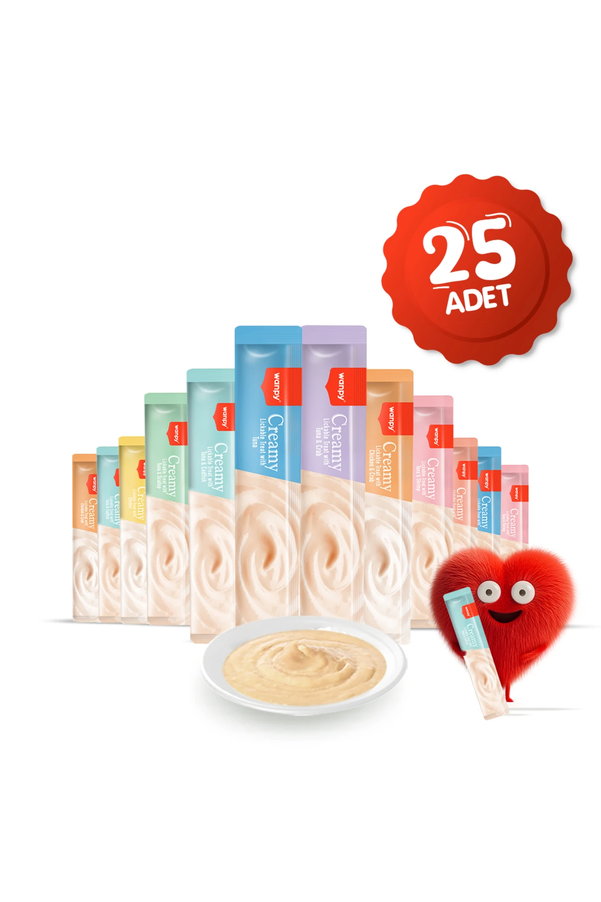 Krema Kedi Ödül Maması 14gr (25 Adet) (Karışık Çeşitli)