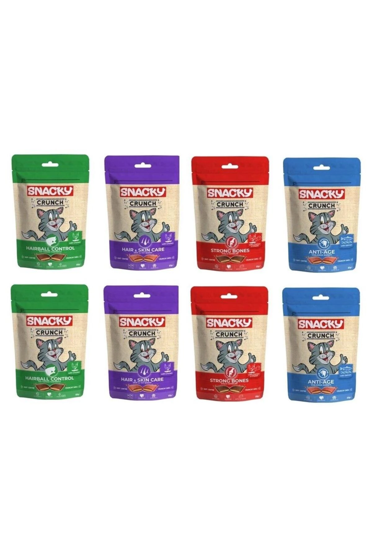 Crunch 4 Çeşit Karma Kedi Ödülü 60 Gr. X 8 Adet