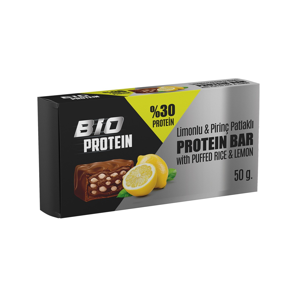 Bio Protein Pirinç Patlaklı Protein Bar - Limon