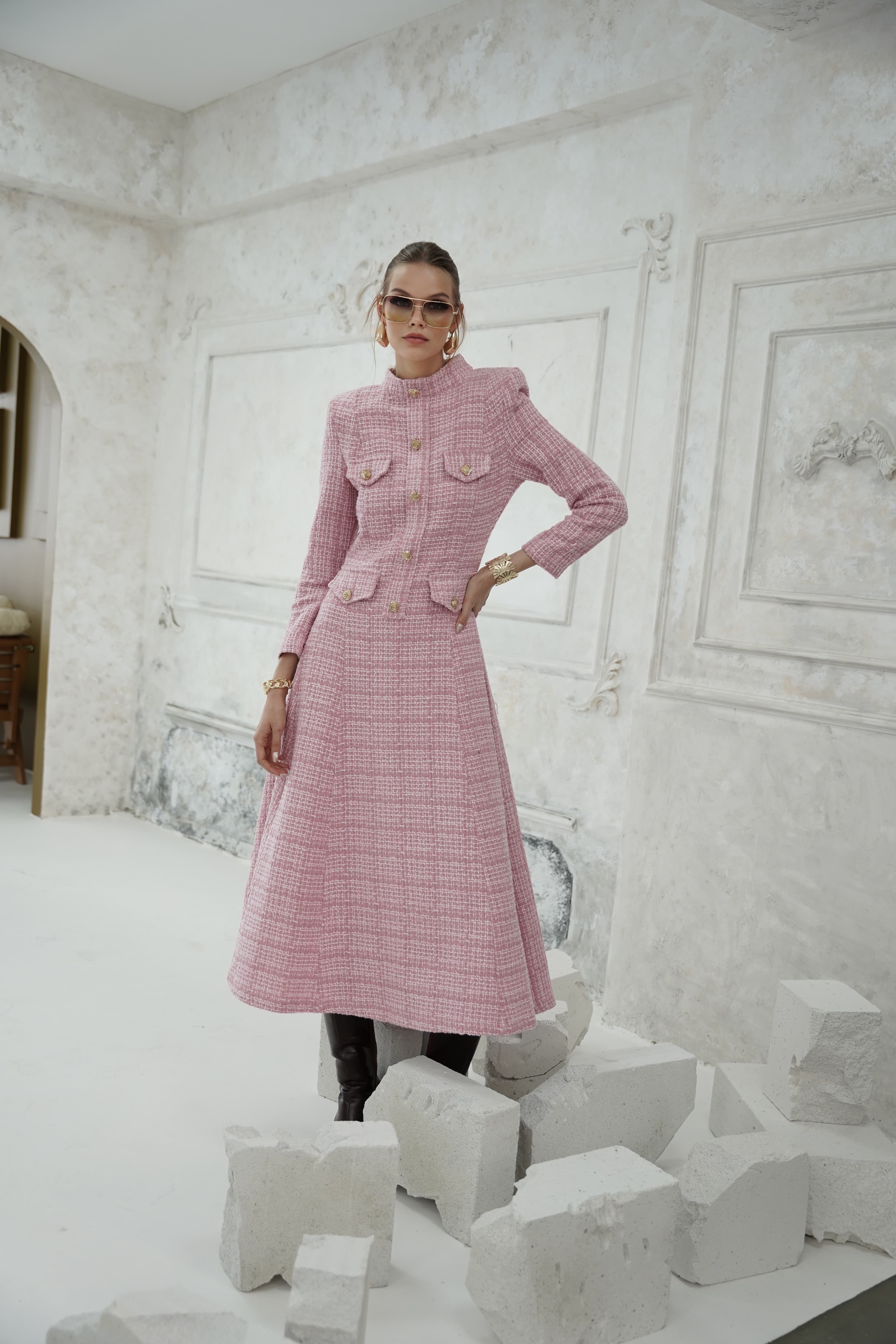 Diana Pembe Elbise