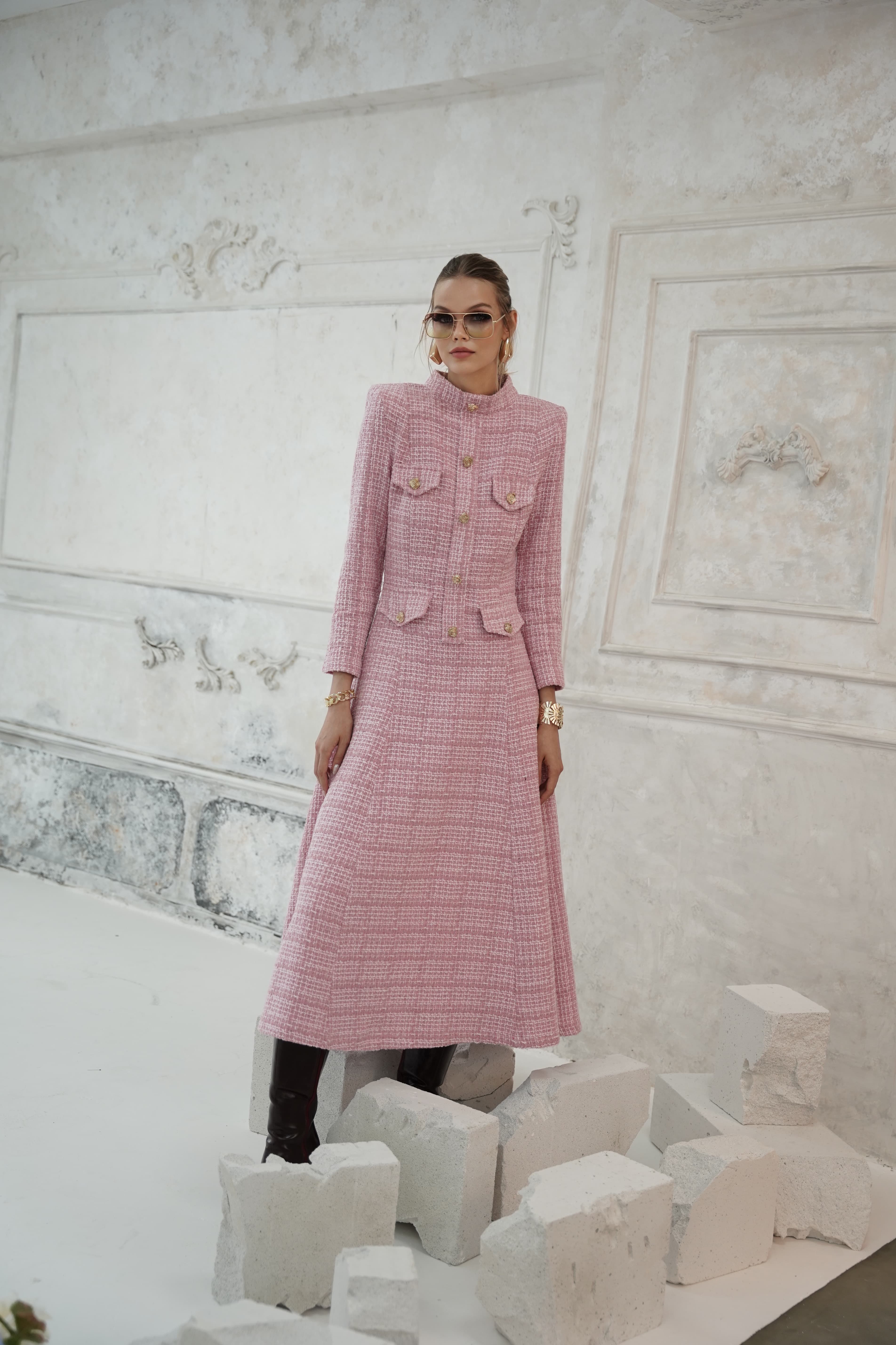 Diana Pembe Elbise