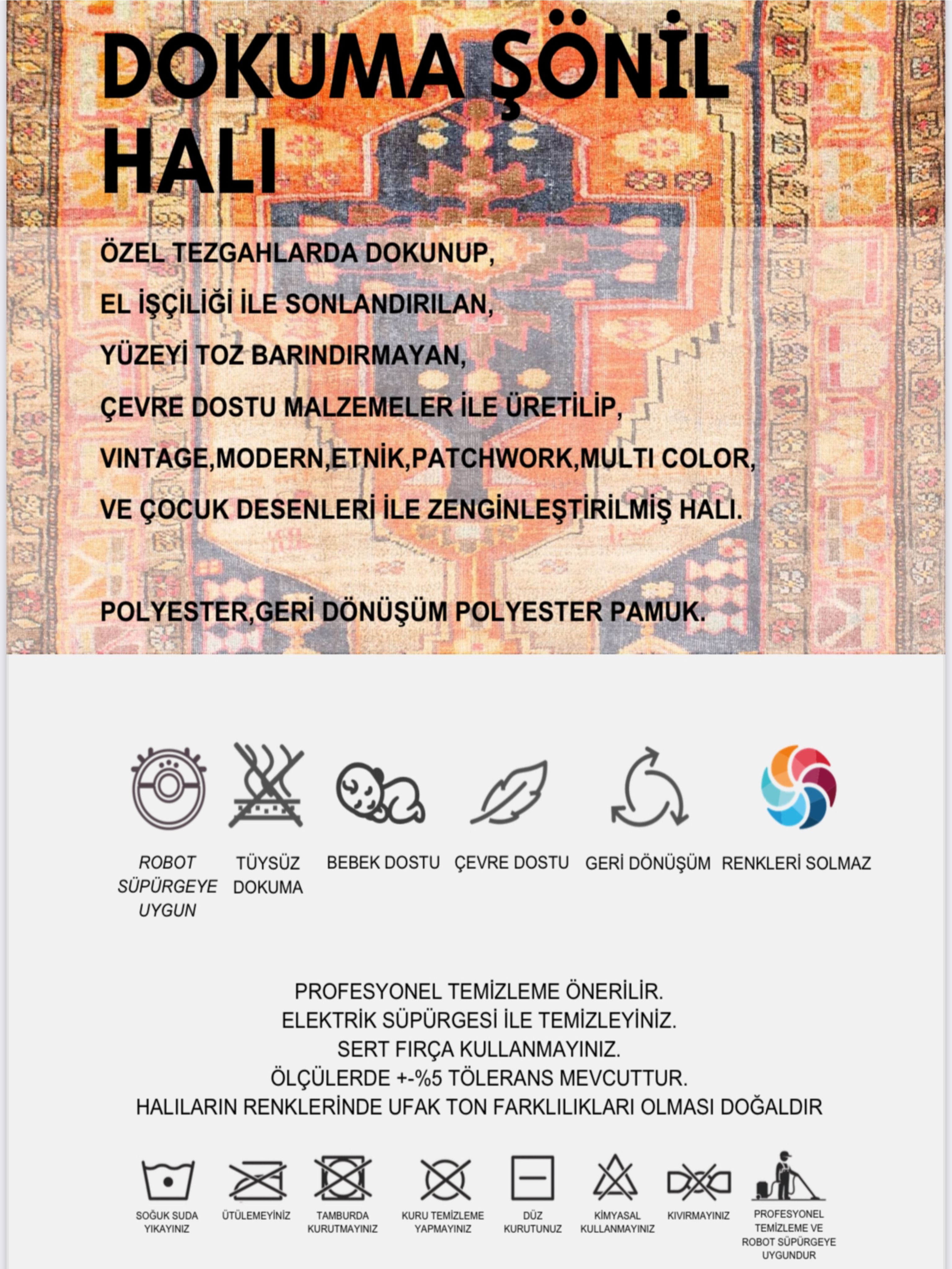 Şölen Halı Allure Vintage Desen Şönil Dokuma Halı