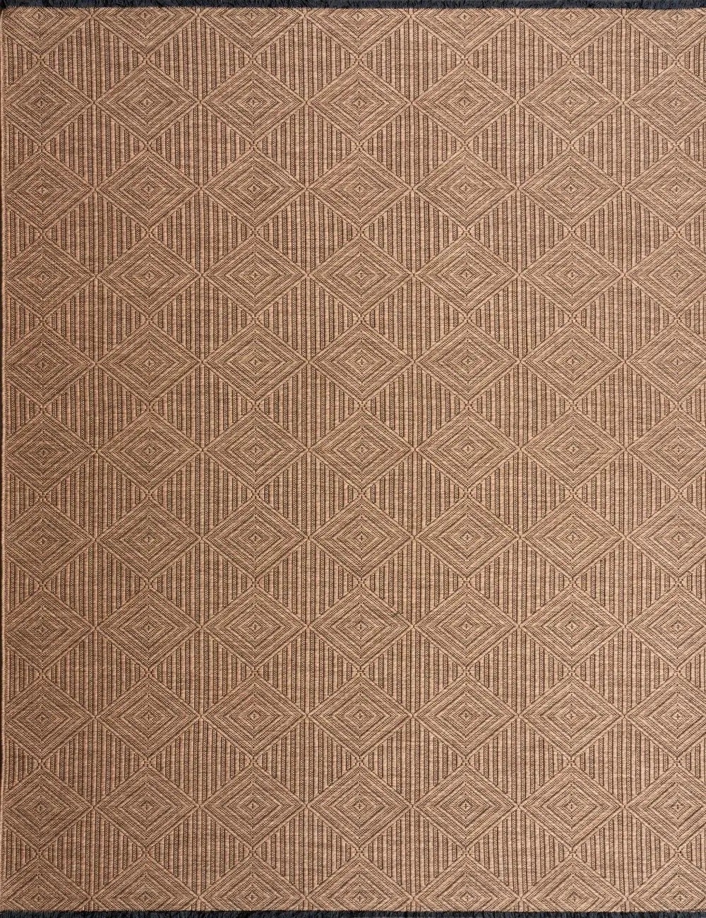 Şölen Halı Gabardin GB1 Modern Kabartma Desenli Dekoratif Kilim - Kahve