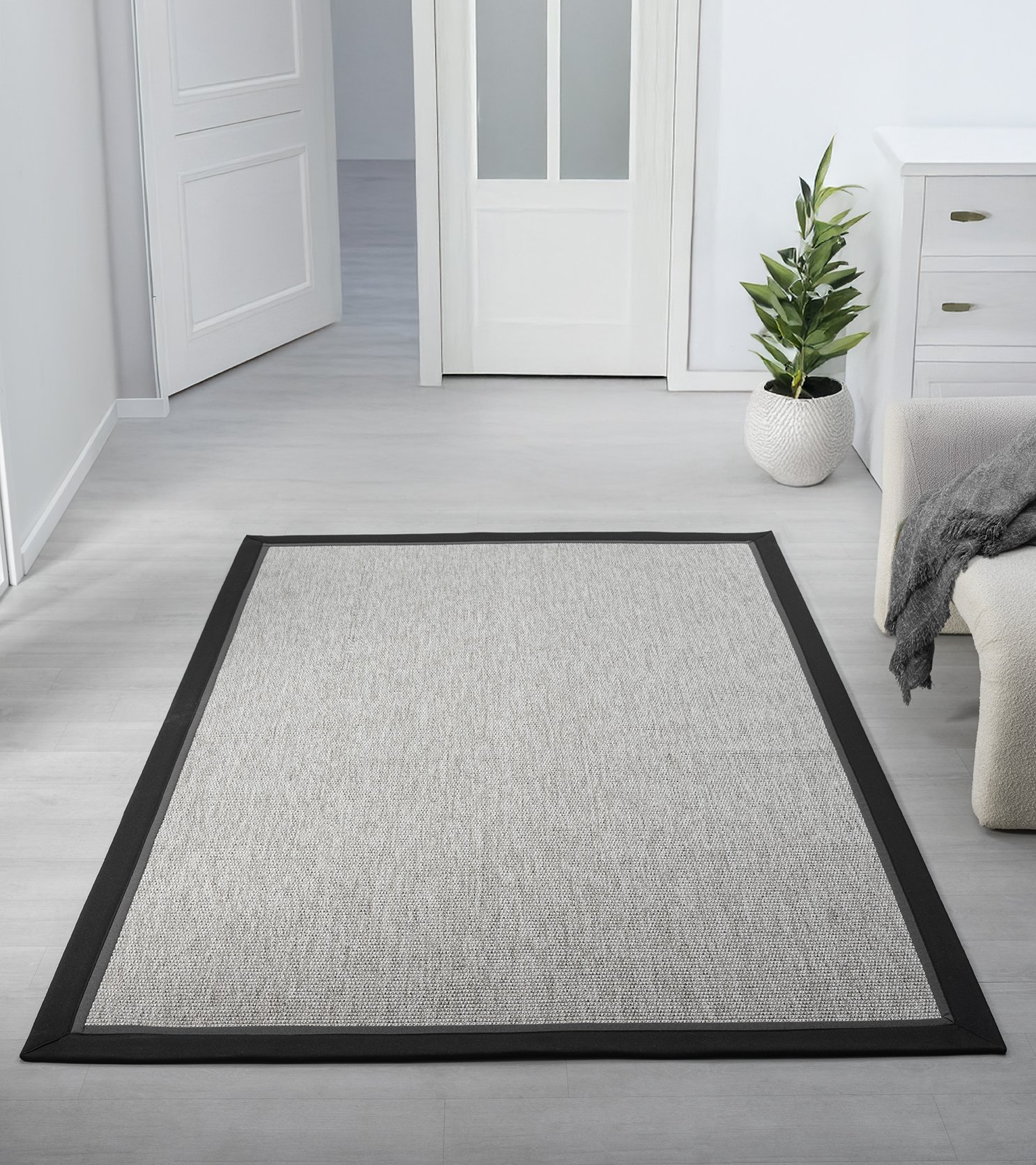Bombay 664 Gri Sisal Siyah / Antrasit Bordür