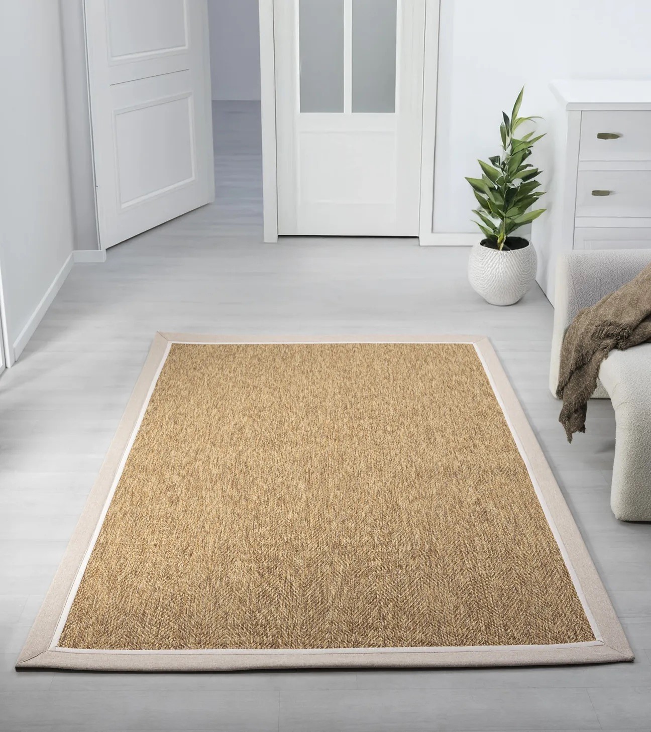 Bombay 665 Kahve Sisal Bej / Krem Bordür