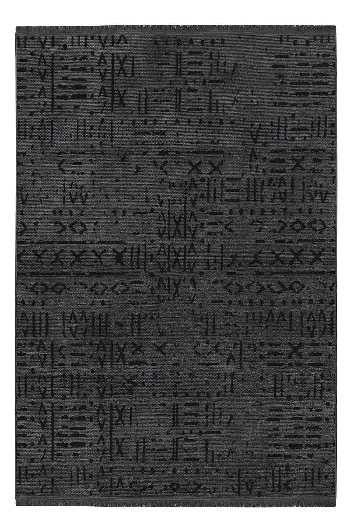 Şölen Halı Modern 8010 Şönil Kilim Makinede Yıkanabilir Kaymaz Pamuk Taban Kilim