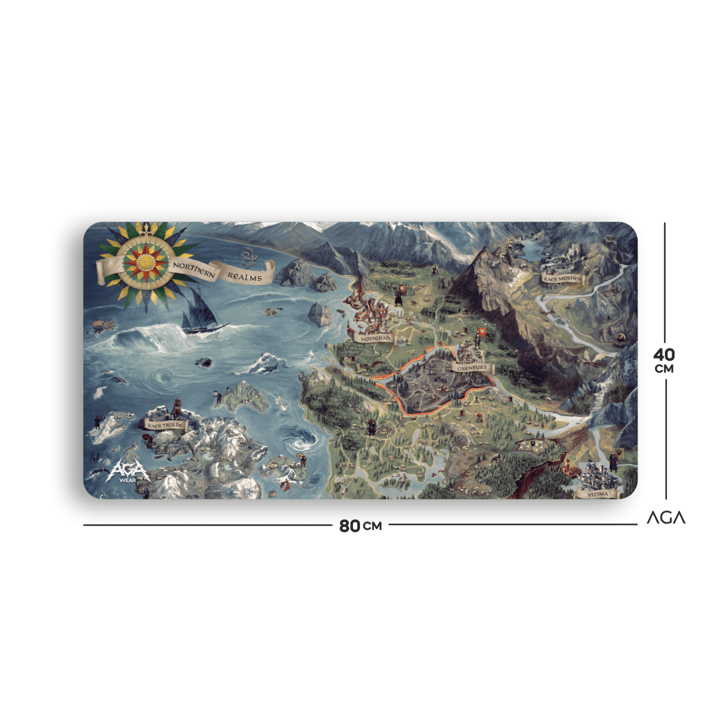 WITCHER MAP MOUSE PAD