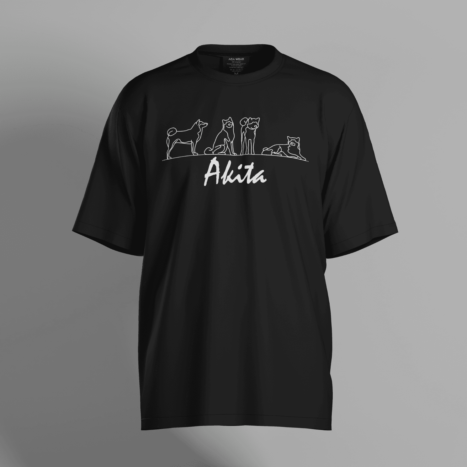 Akita Silüet Unisex T-Shirt