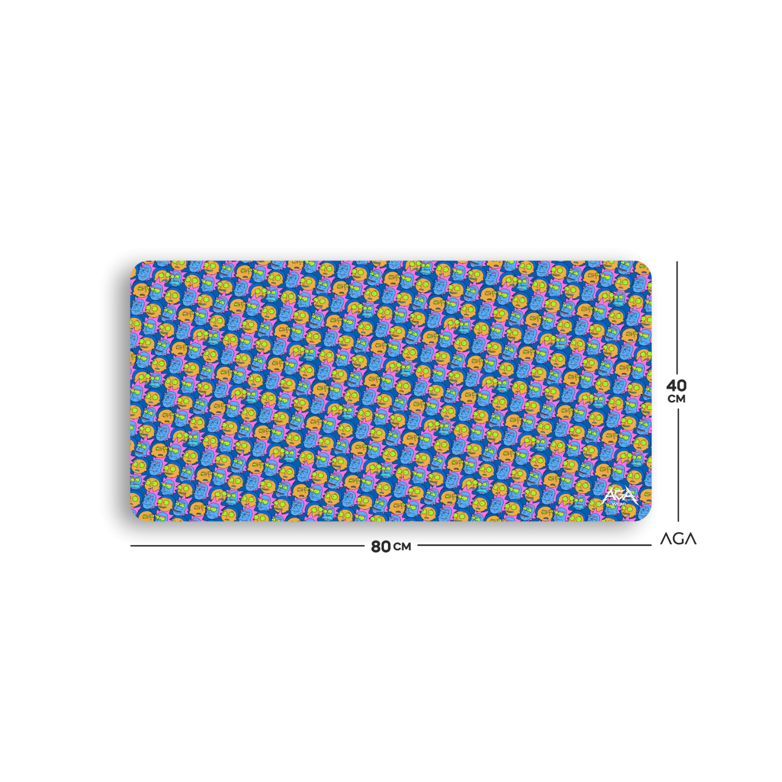 RICK AND MORTY PATTERN MOUSE PAD