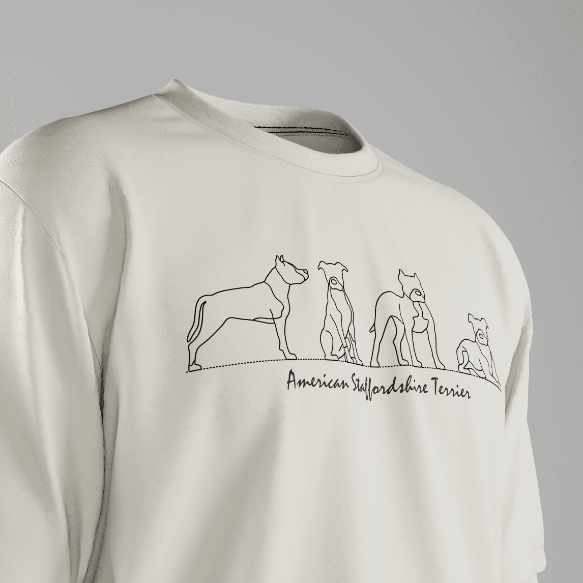 American Staffordshire Terrier Silüet Unisex T-Shirt