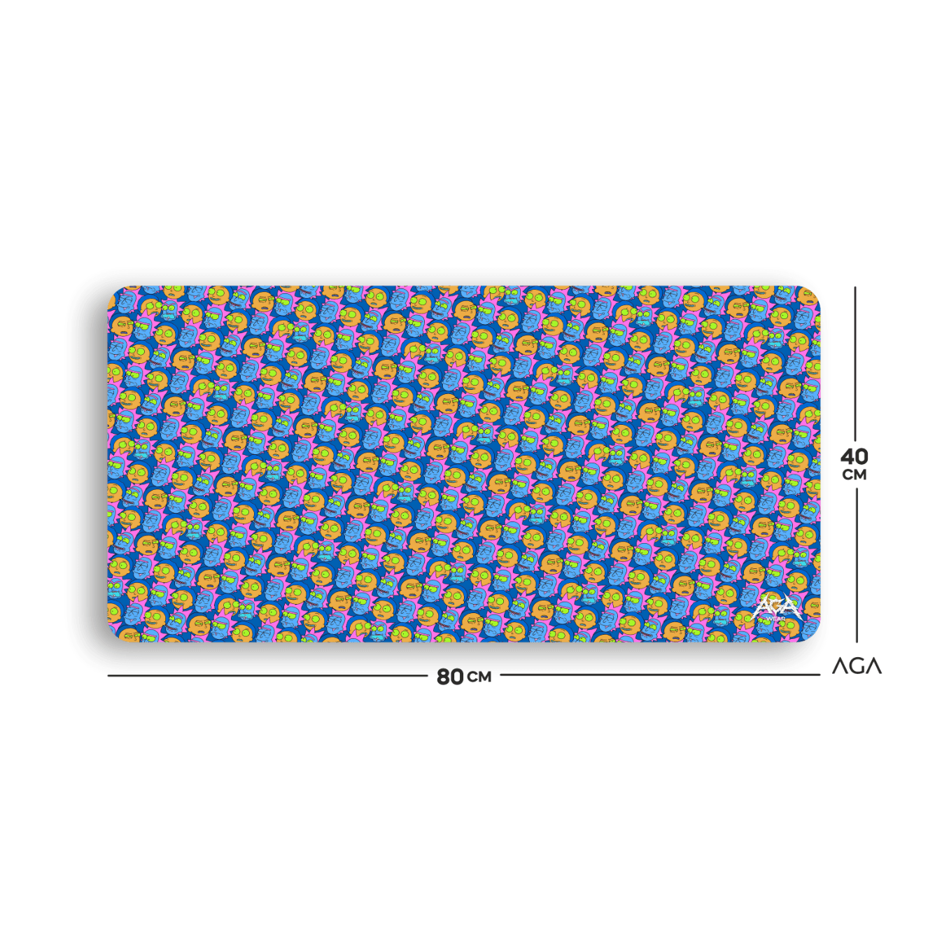 RICK AND MORTY PATTERN MOUSE PAD