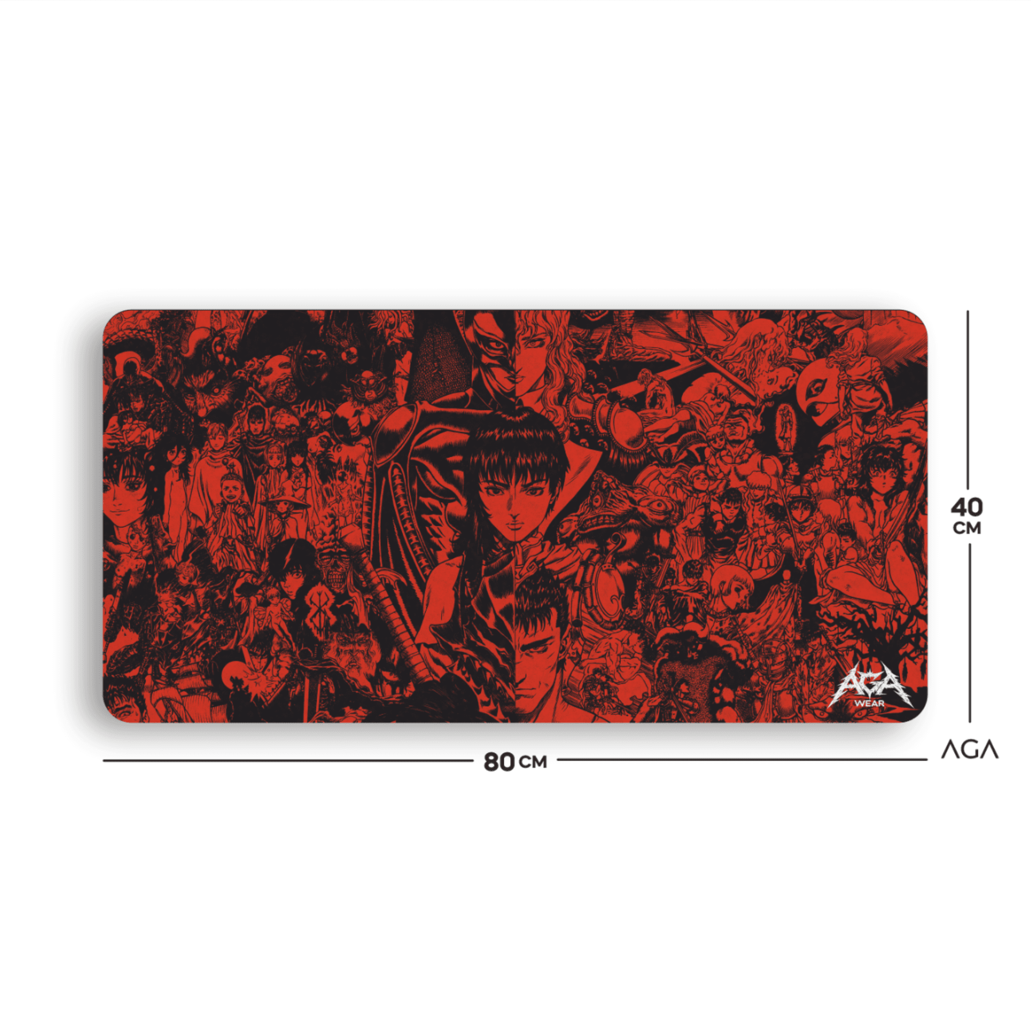 BERSERK COLLAGE RED MOUSE PAD