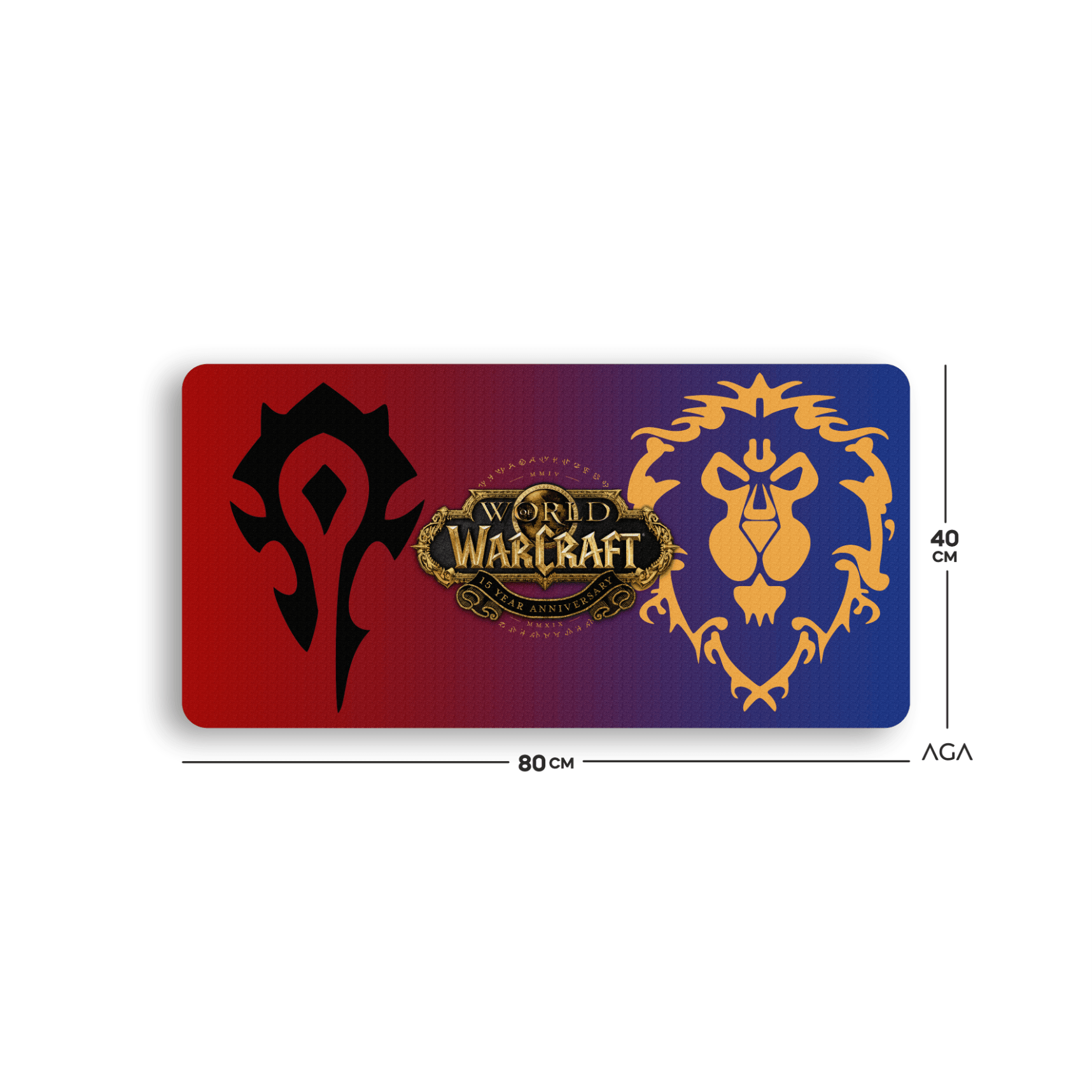 WORLD OF WARCRAFT HORDE AND ALLIANCE MOUSE PAD