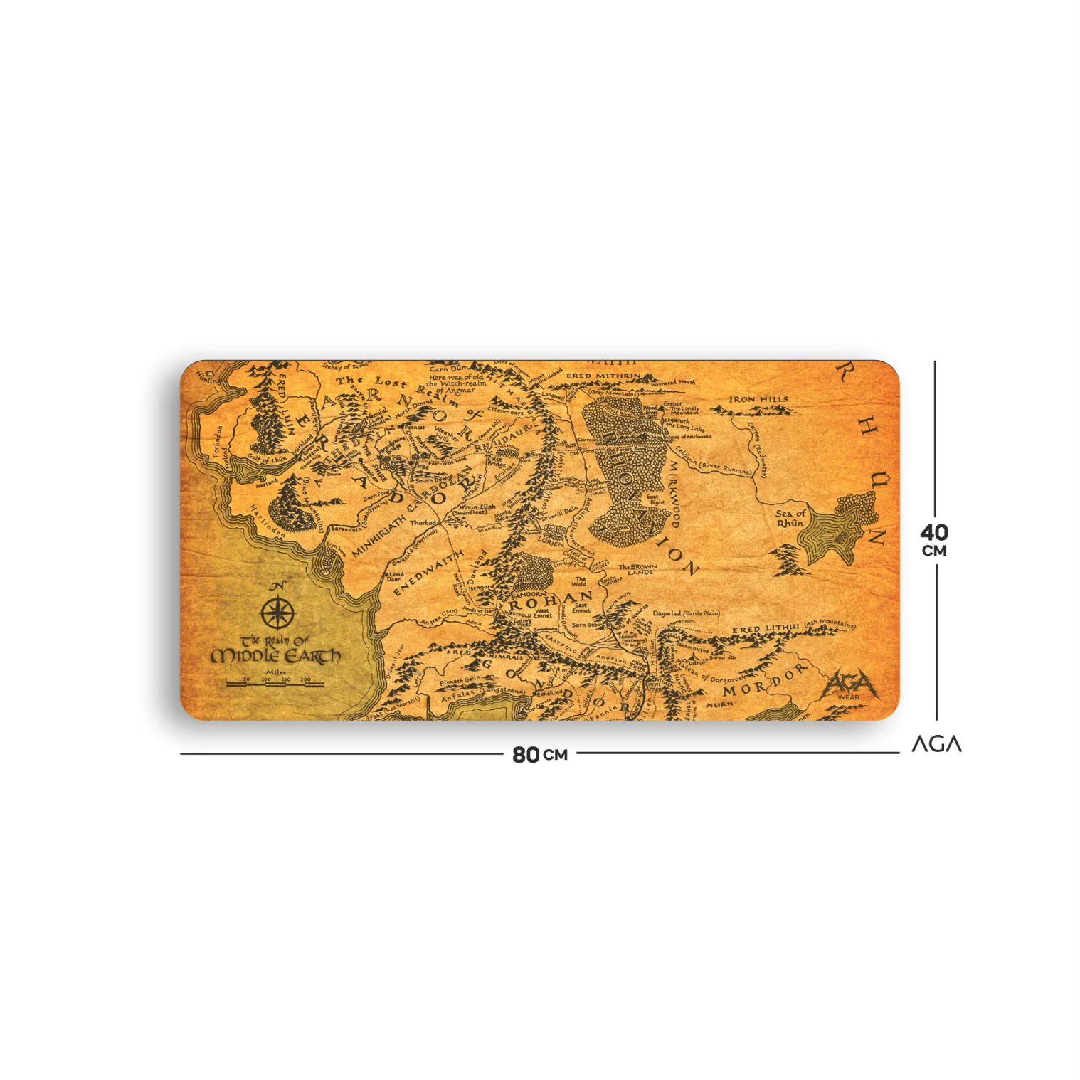 LORD OF THE RINGS MAP MOUSE PAD