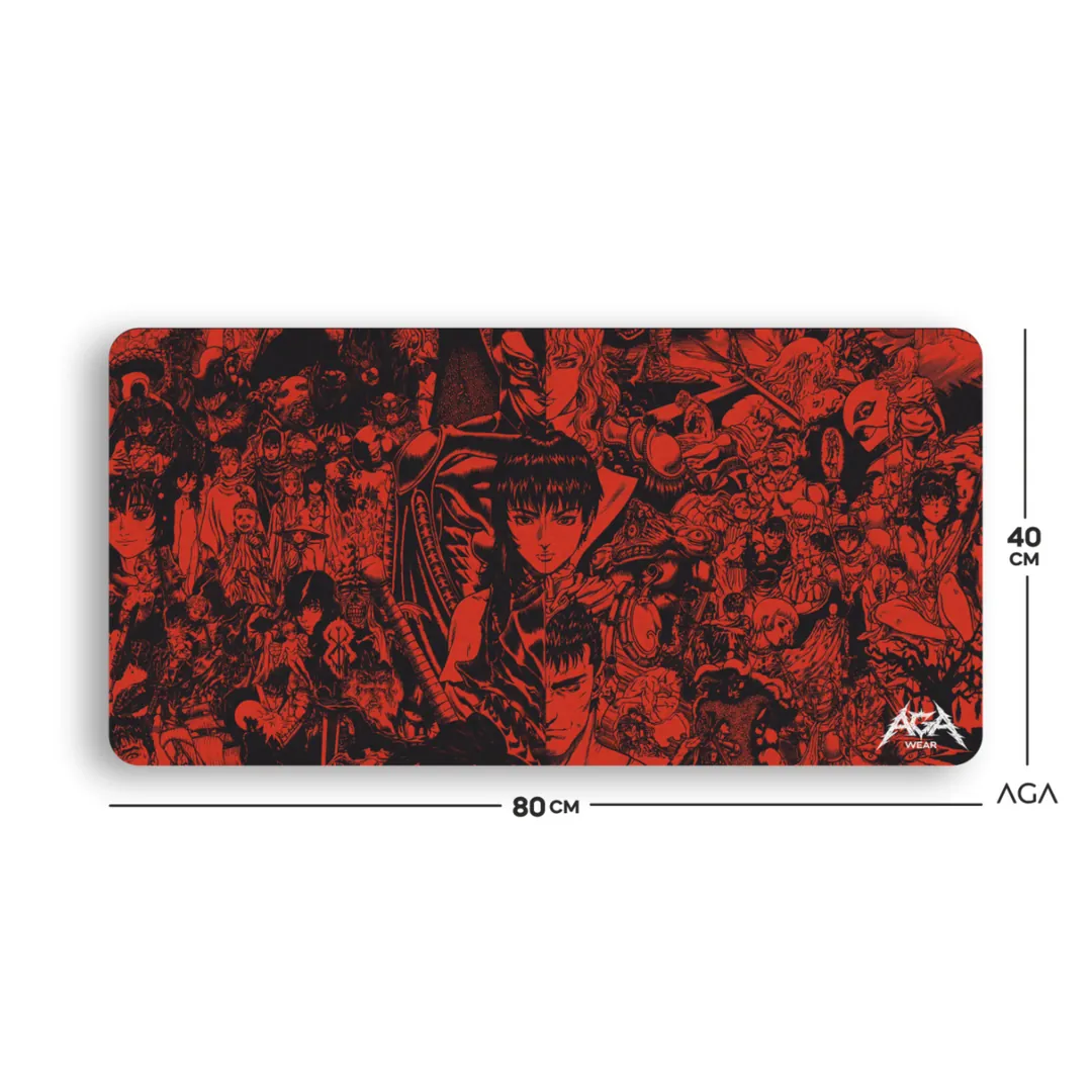 BERSERK COLLAGE RED MOUSE PAD