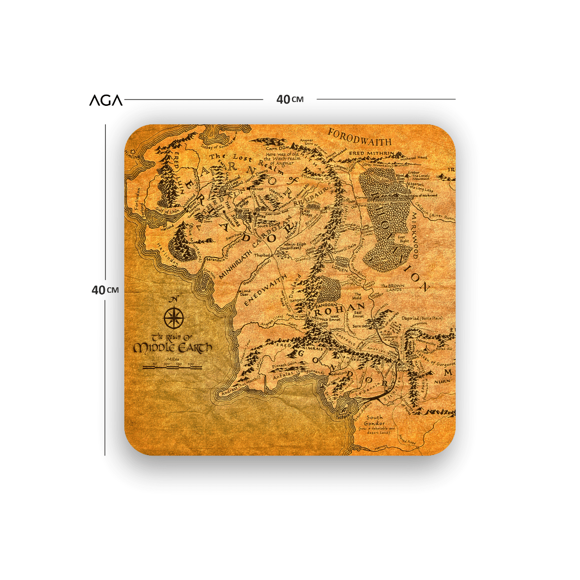 LORD OF THE RINGS MAP MOUSE PAD