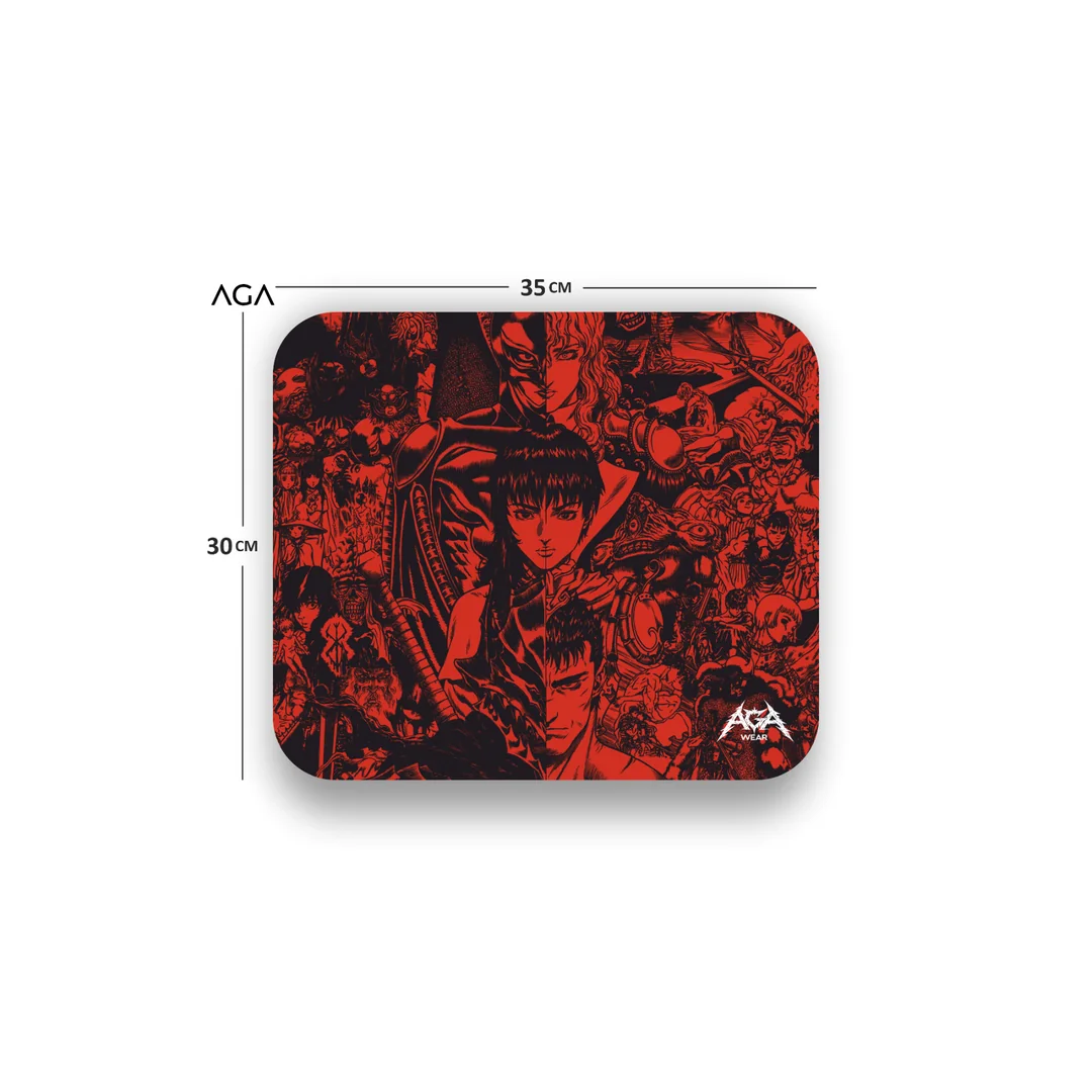 BERSERK COLLAGE RED MOUSE PAD